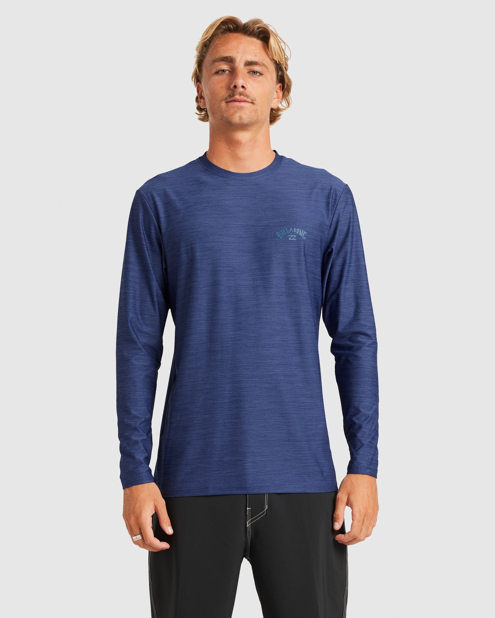 Billabong Mens Shoreline Loose Fit Long Sleeve Rash Vest (Black Heather) main image 0