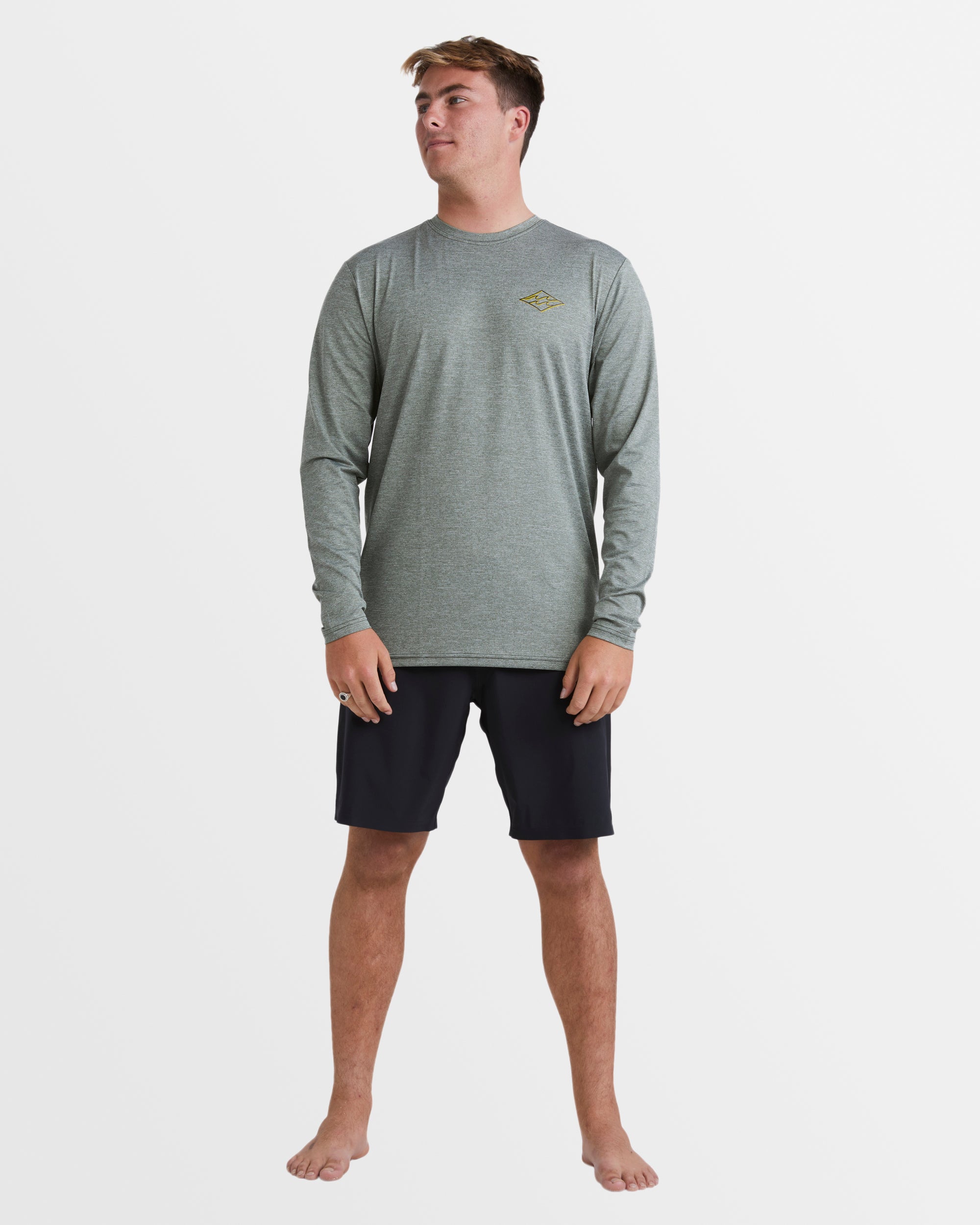 Mens Diamond Shoreline Long Sleeve Rash Vest