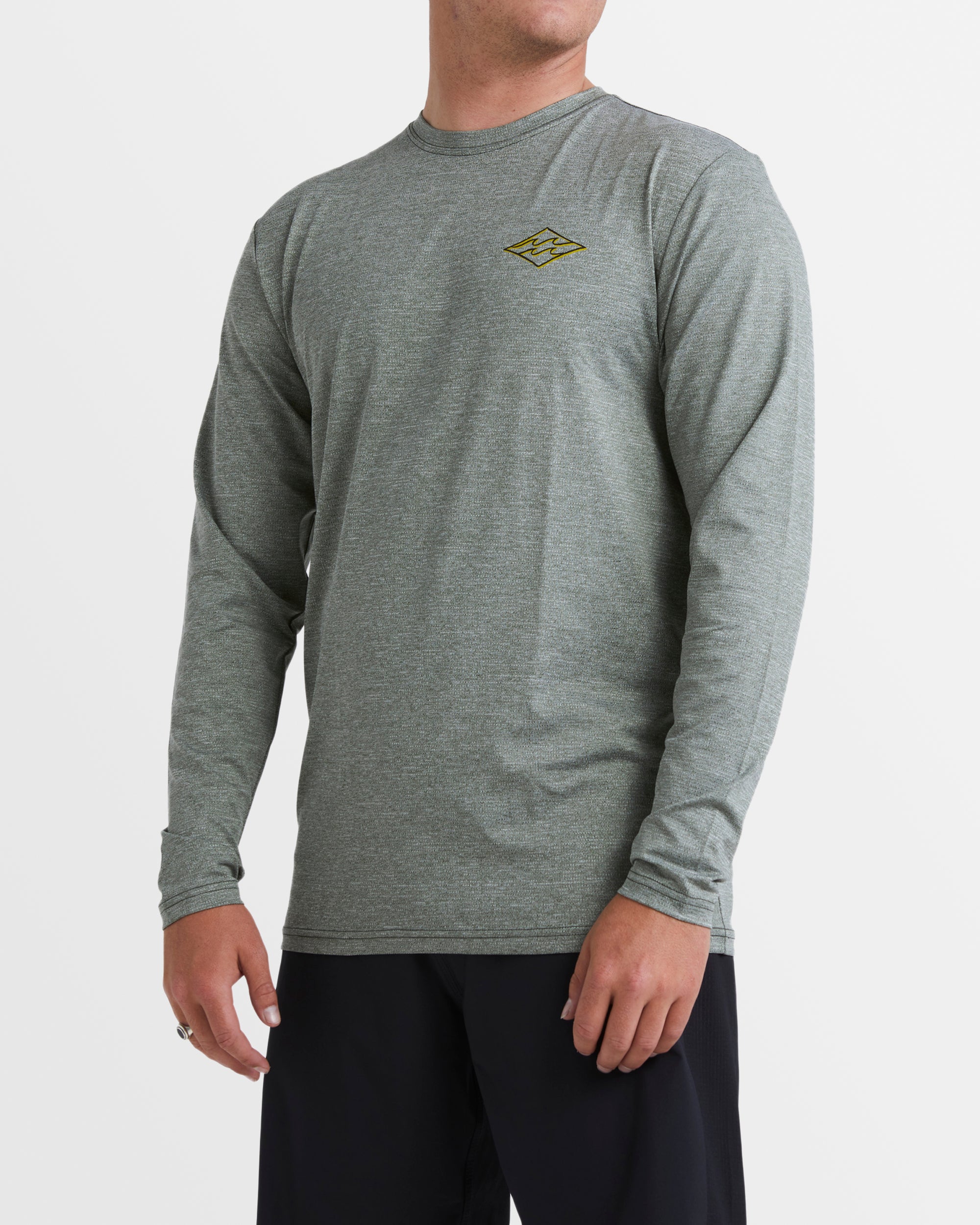 Mens Diamond Shoreline Long Sleeve Rash Vest