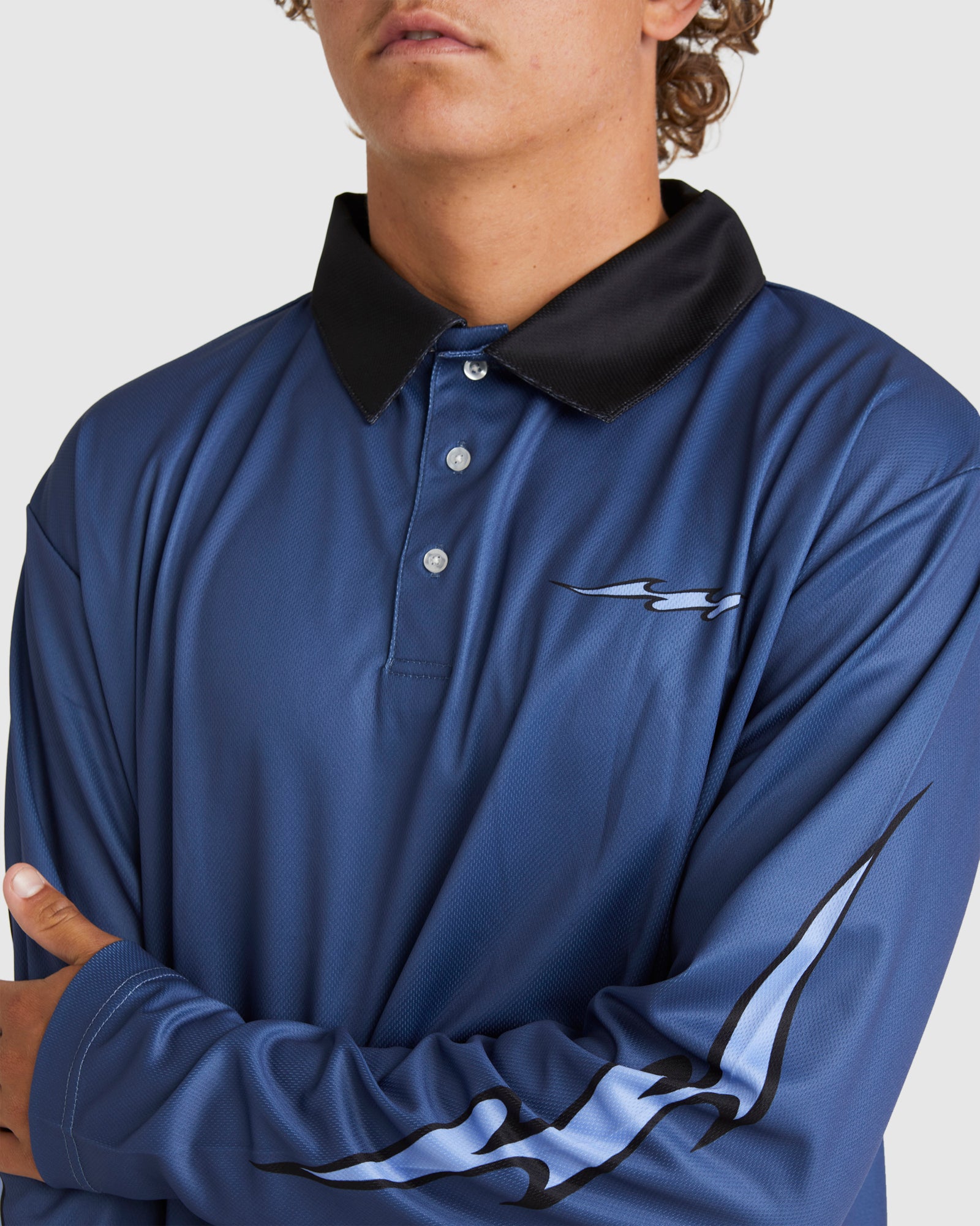 Mens Fisho Long Sleeve Rash Vest