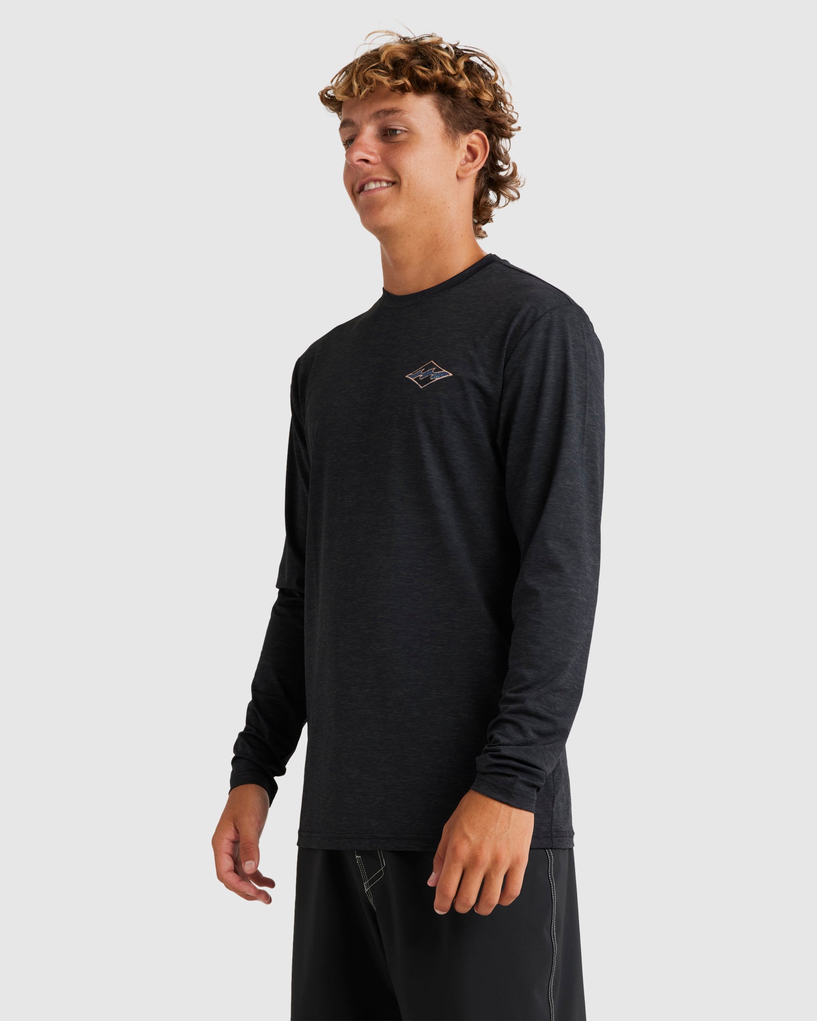 Mens Diamond Shoreline Long Sleeve Rash Vest