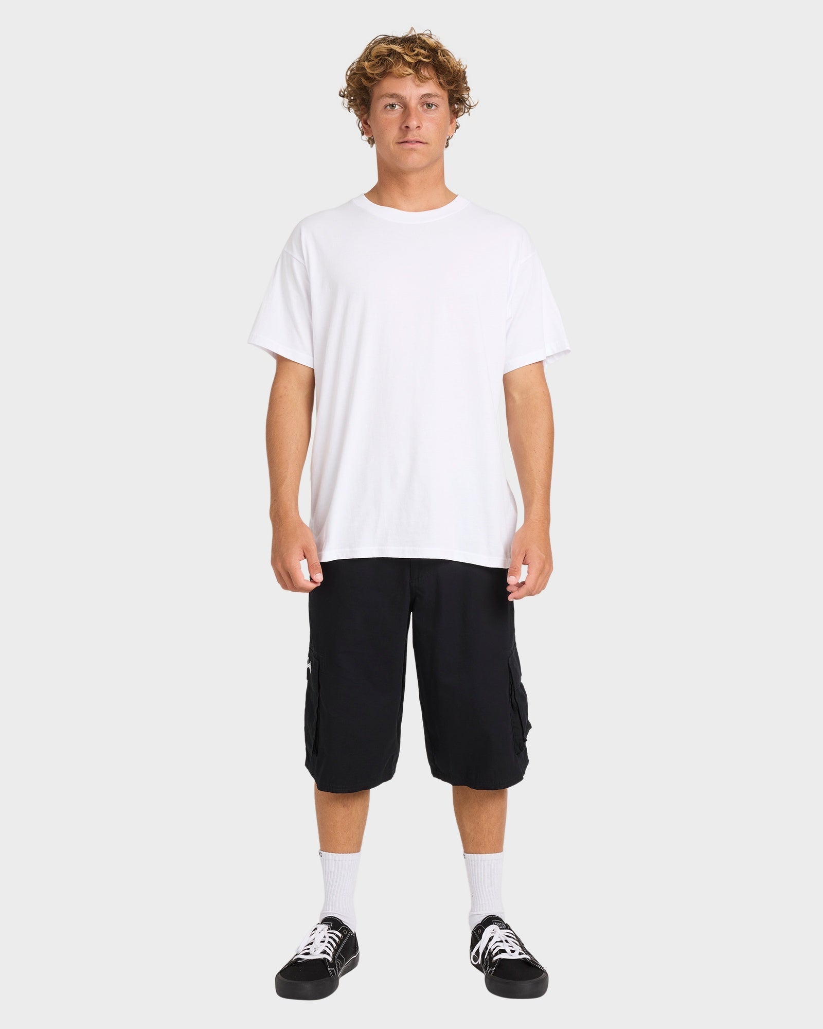 Mens Script Cargo Shorts