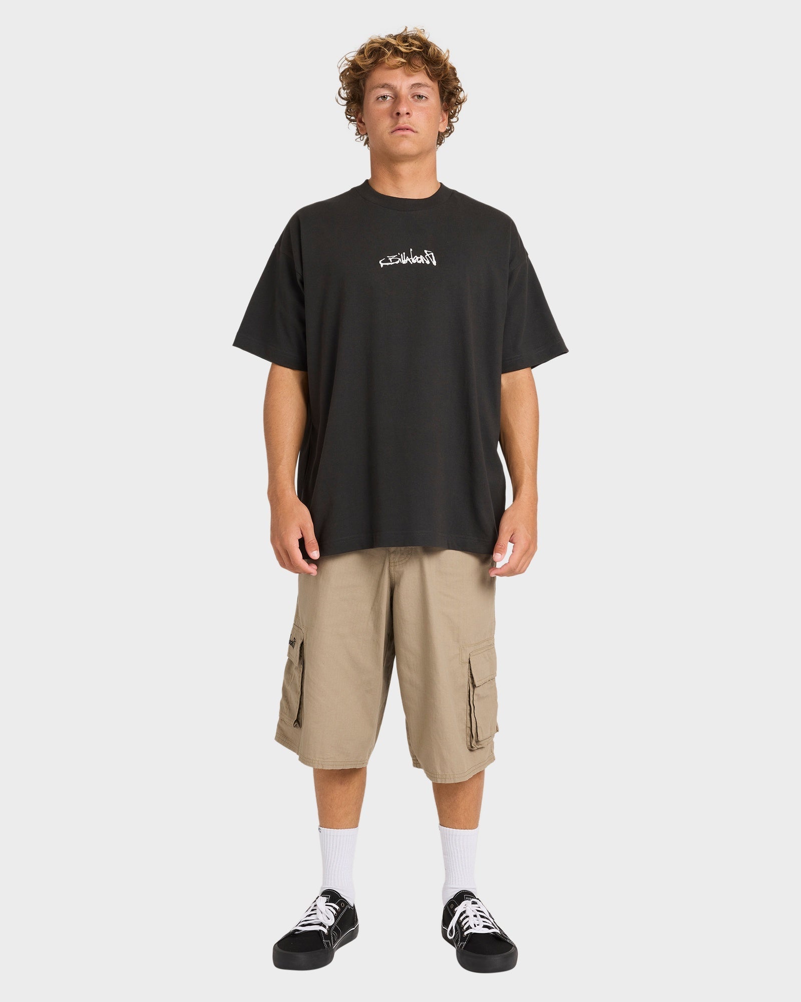 Mens Script Cargo Shorts