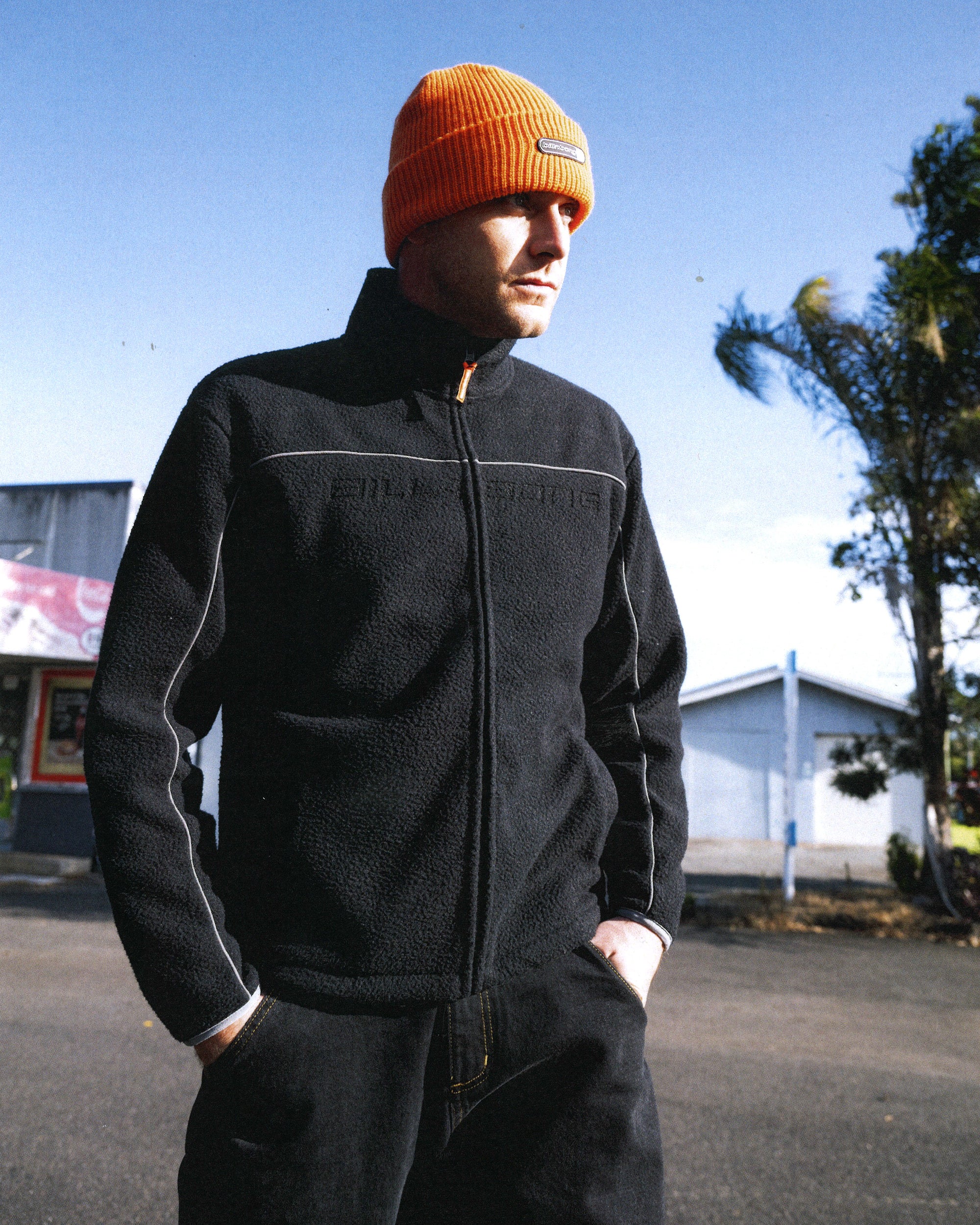 Billabong ブラック アウターウェア フード付き Mens Spec 73 Polar Zip Up Fleece Jacket – Billabong