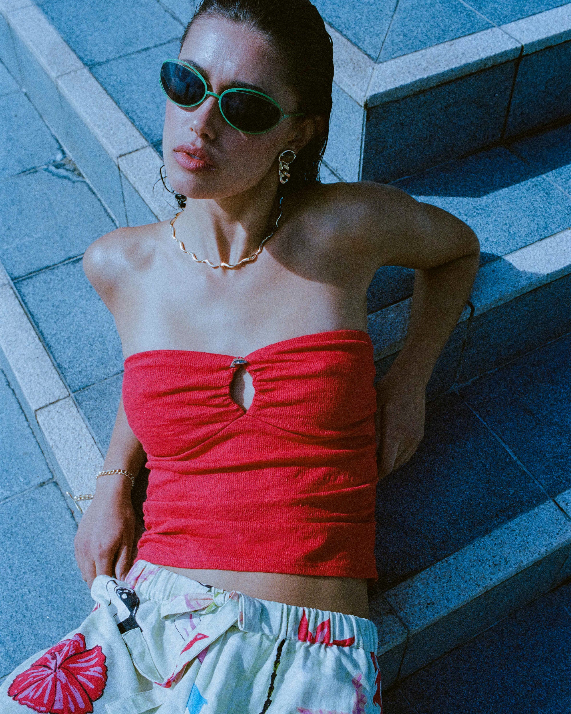 Womens Lottie Hall Splasher Knit Tube Top