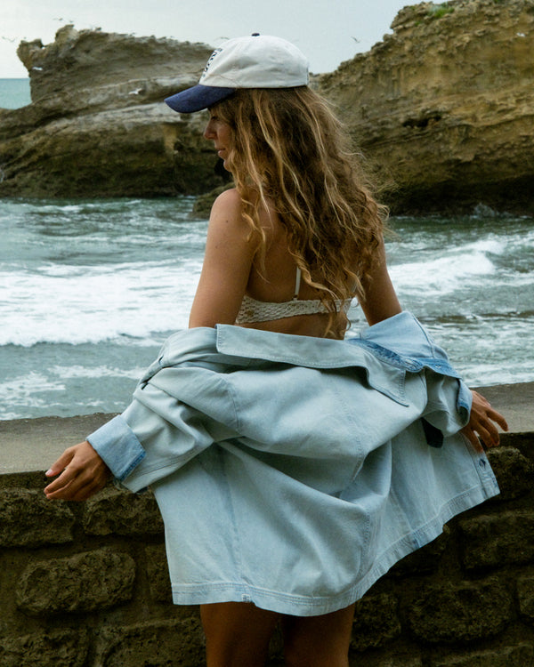 Womens Jade Saltwashed Denim Shacket