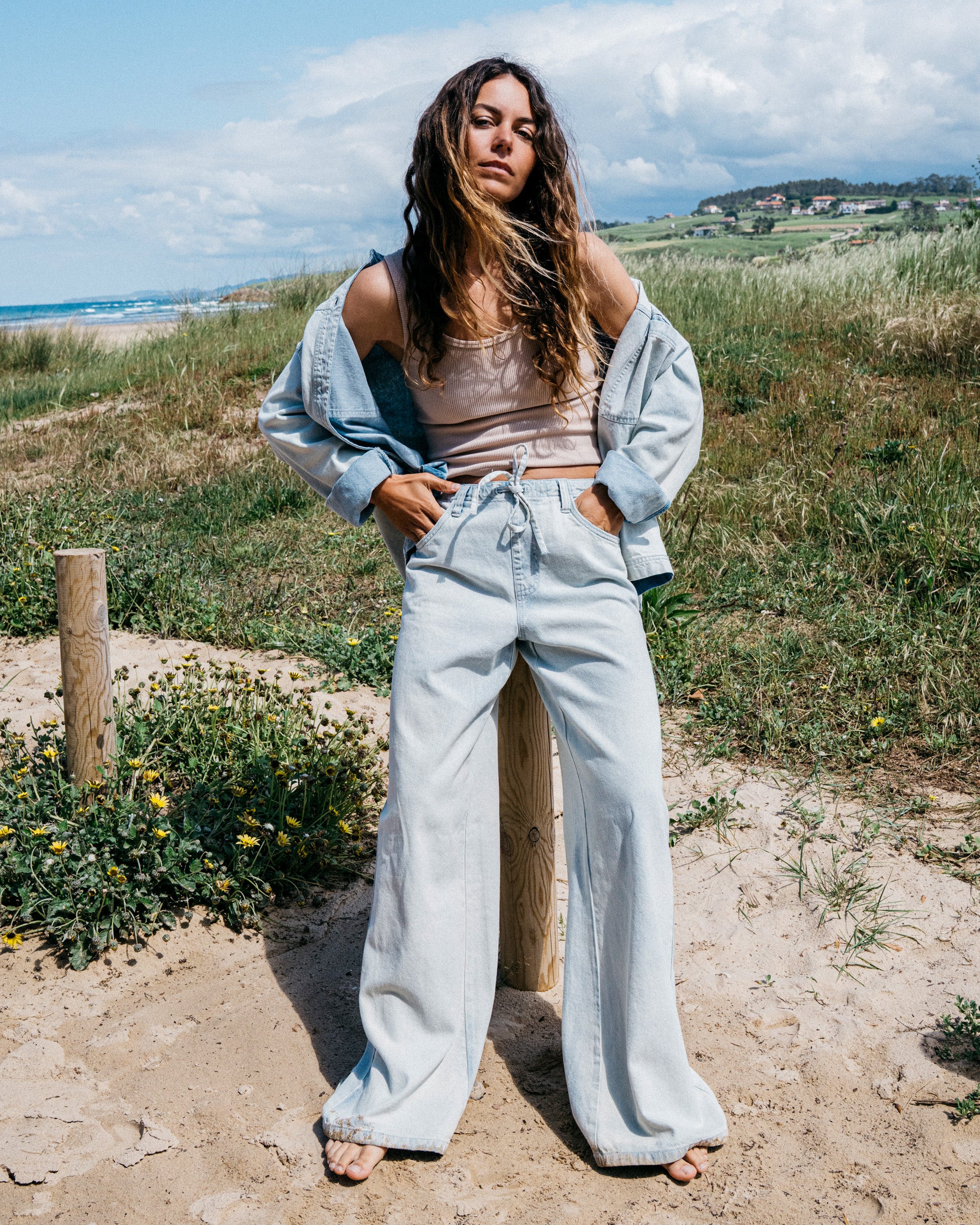 Womens Jade Saltwashed Elastic Pants