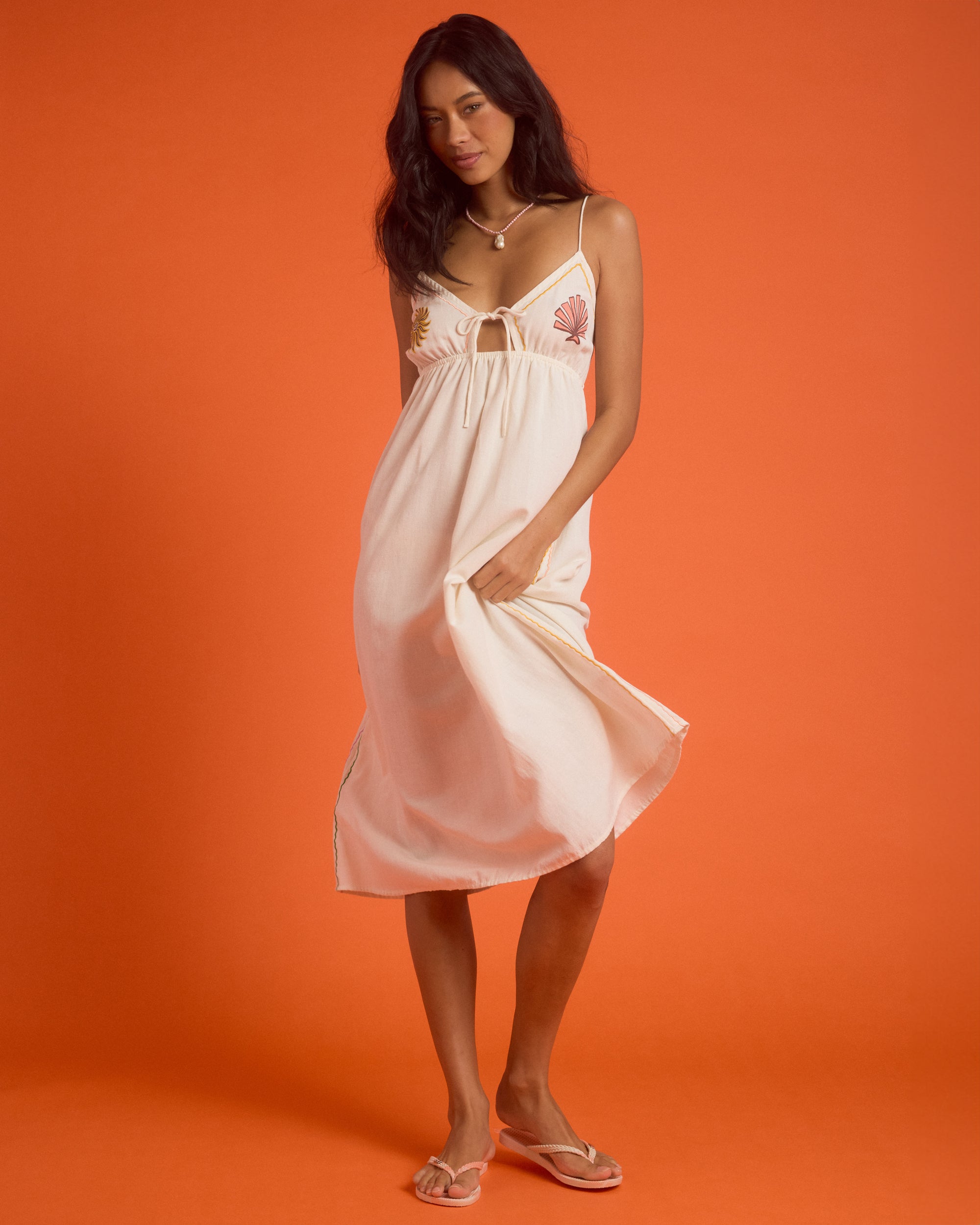 Womens Wave Haze Midi Dress