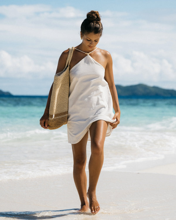 Womens Dream Of Me Halter Mini Dress