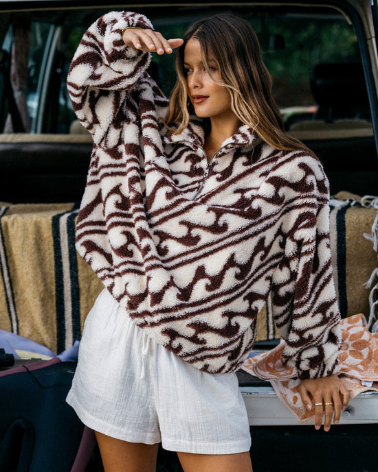 Womens Dark Wave Half Zip Pullover