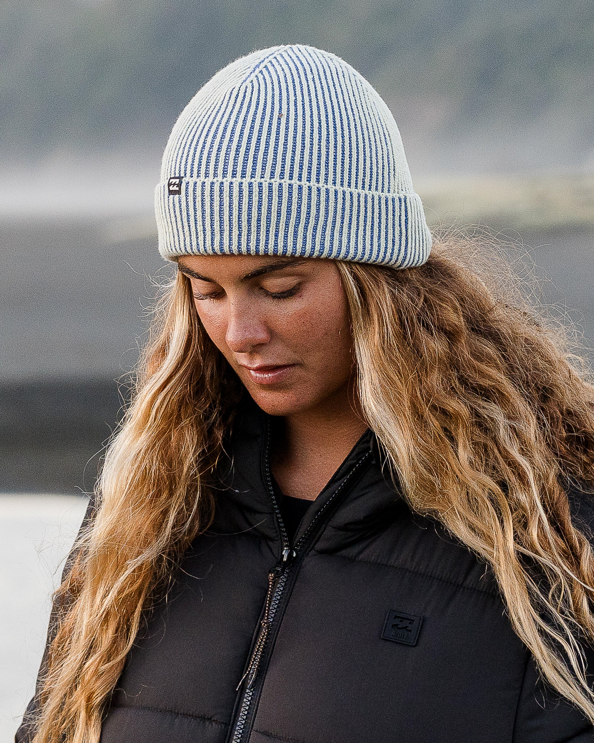 Womens Wave Check Beanie