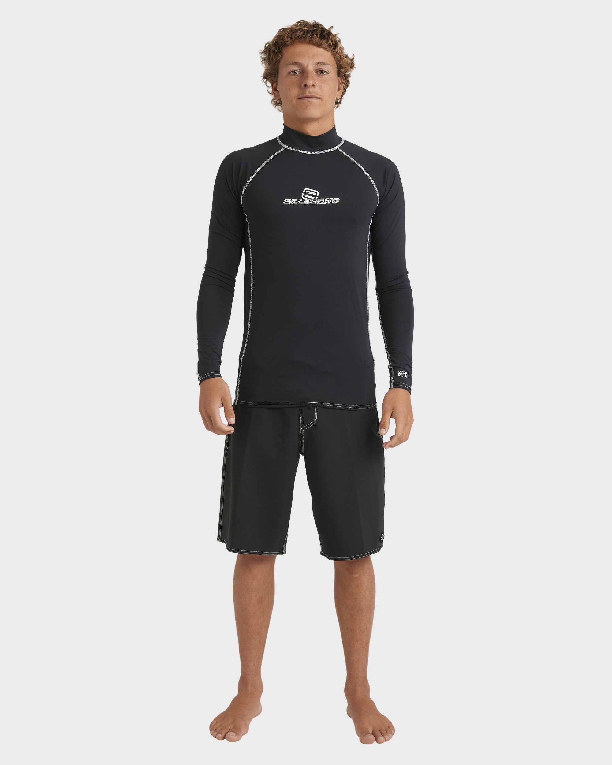 Mens Jimmy Contrast Long Sleeve Rash Vest