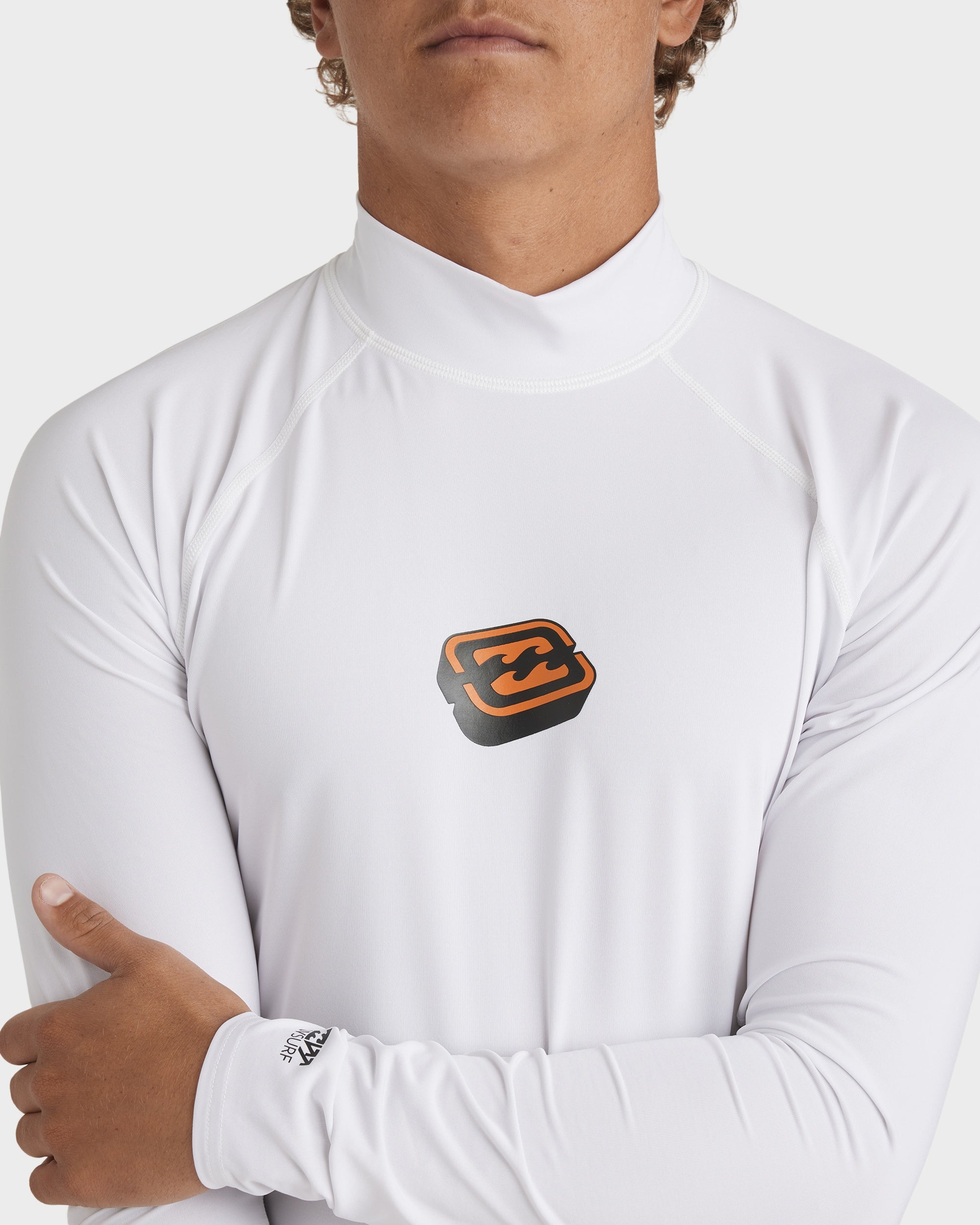 Mens Jimmy Contrast Long Sleeve Rash Vest