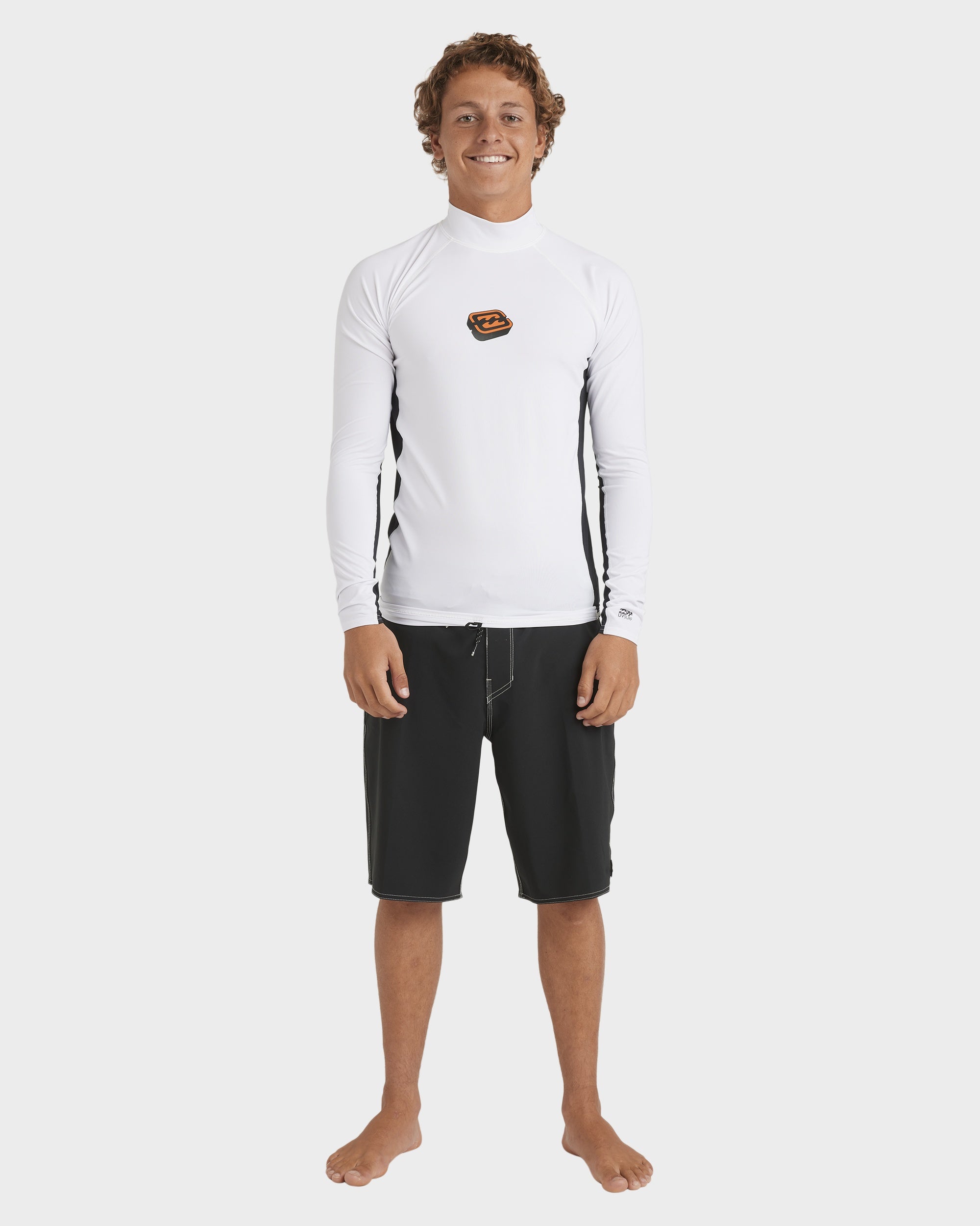 Mens Jimmy Contrast Long Sleeve Rash Vest