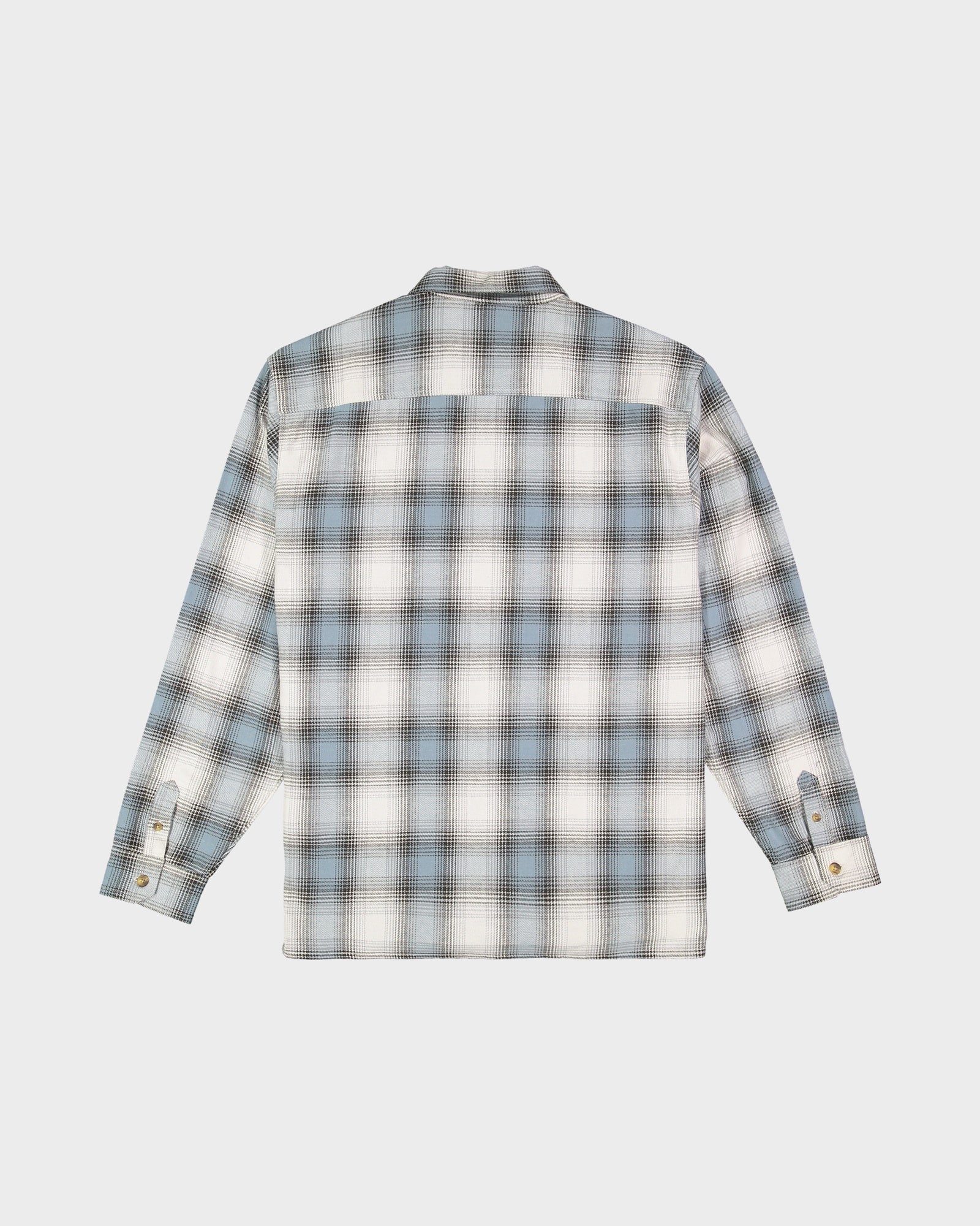 Mens Script Long Sleeve Flannel Shirt