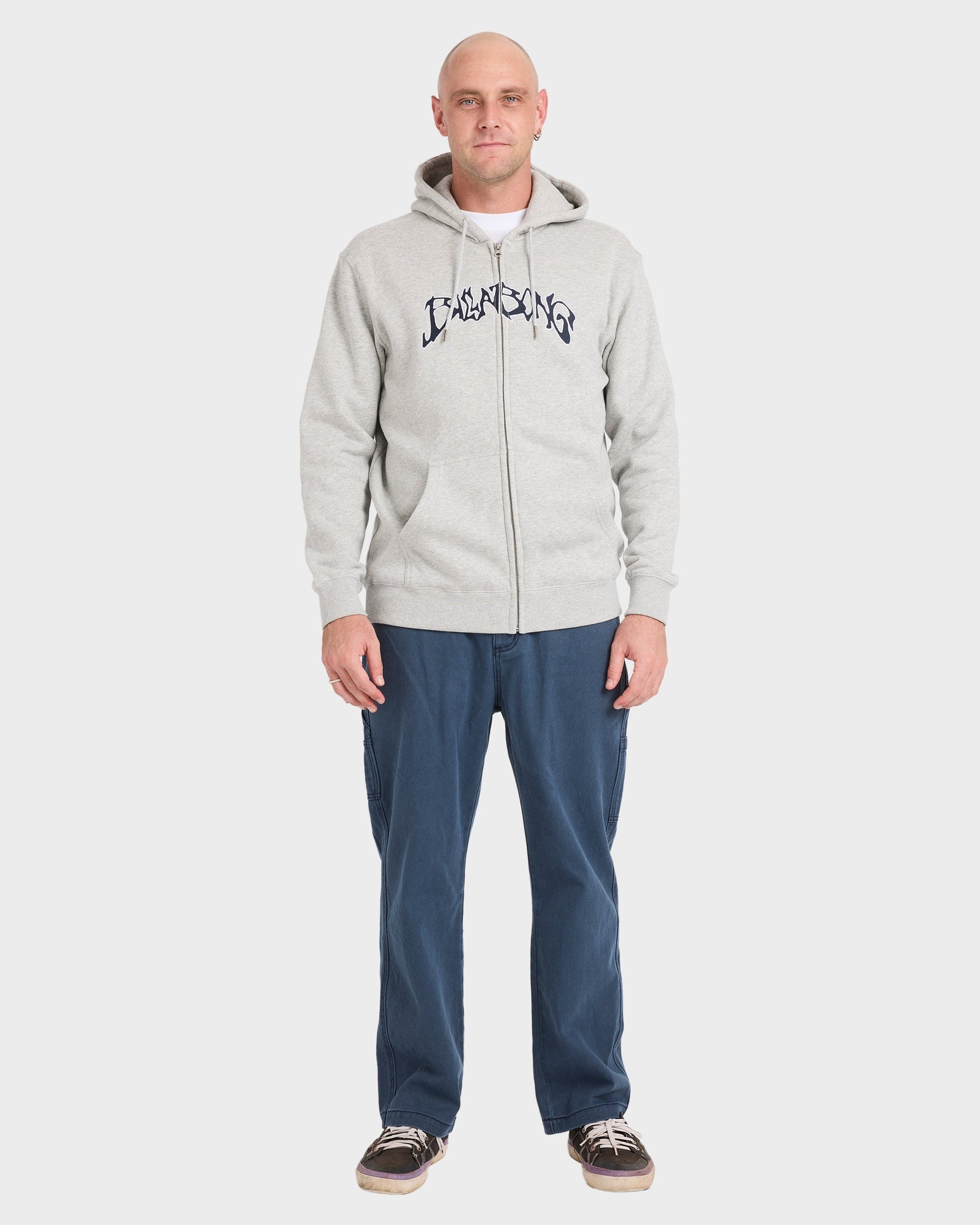 Mens Bad Dog Arch Zip Up Hoodie