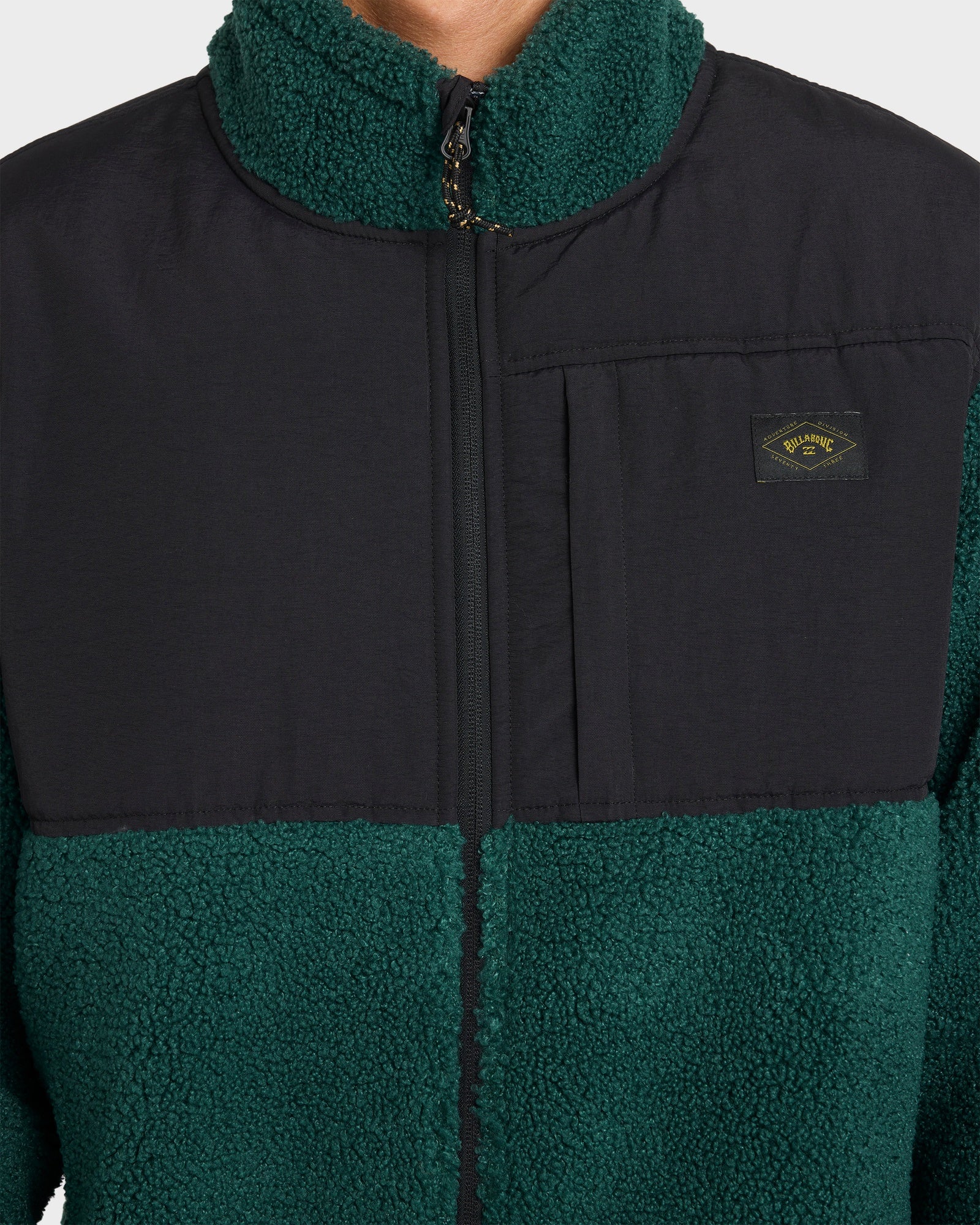 Mens Boundary Summit Mock Neck Zip Up Fleece Jacket