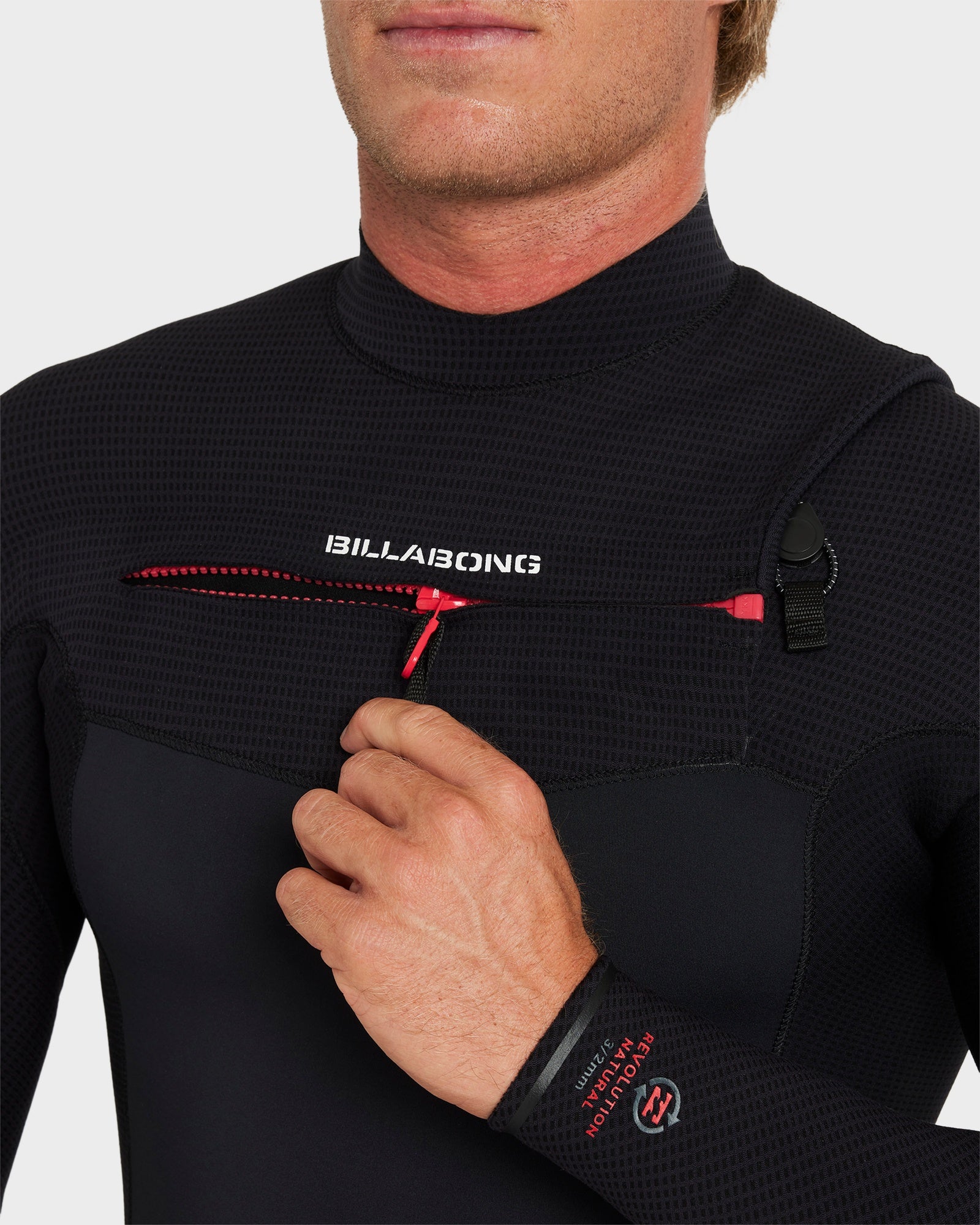 Mens 3/2mm Revolution Natural Chest Zip Steamer Wetsuit