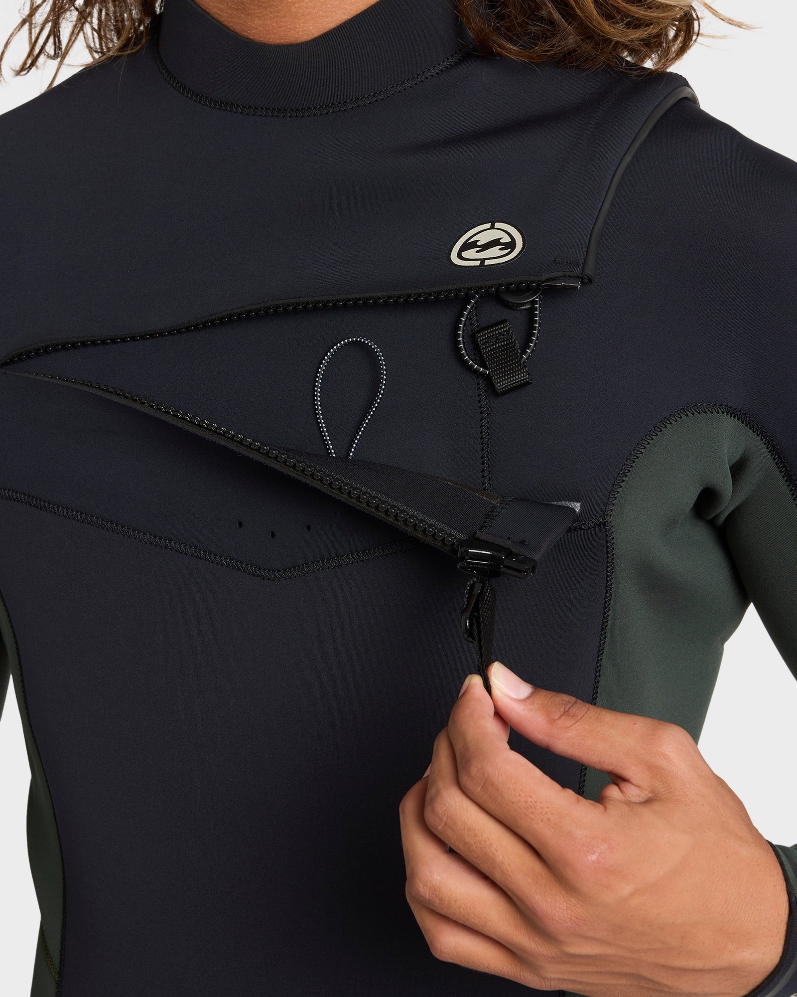Mens 3/2mm Absolute Natural Chest Zip Wetsuit