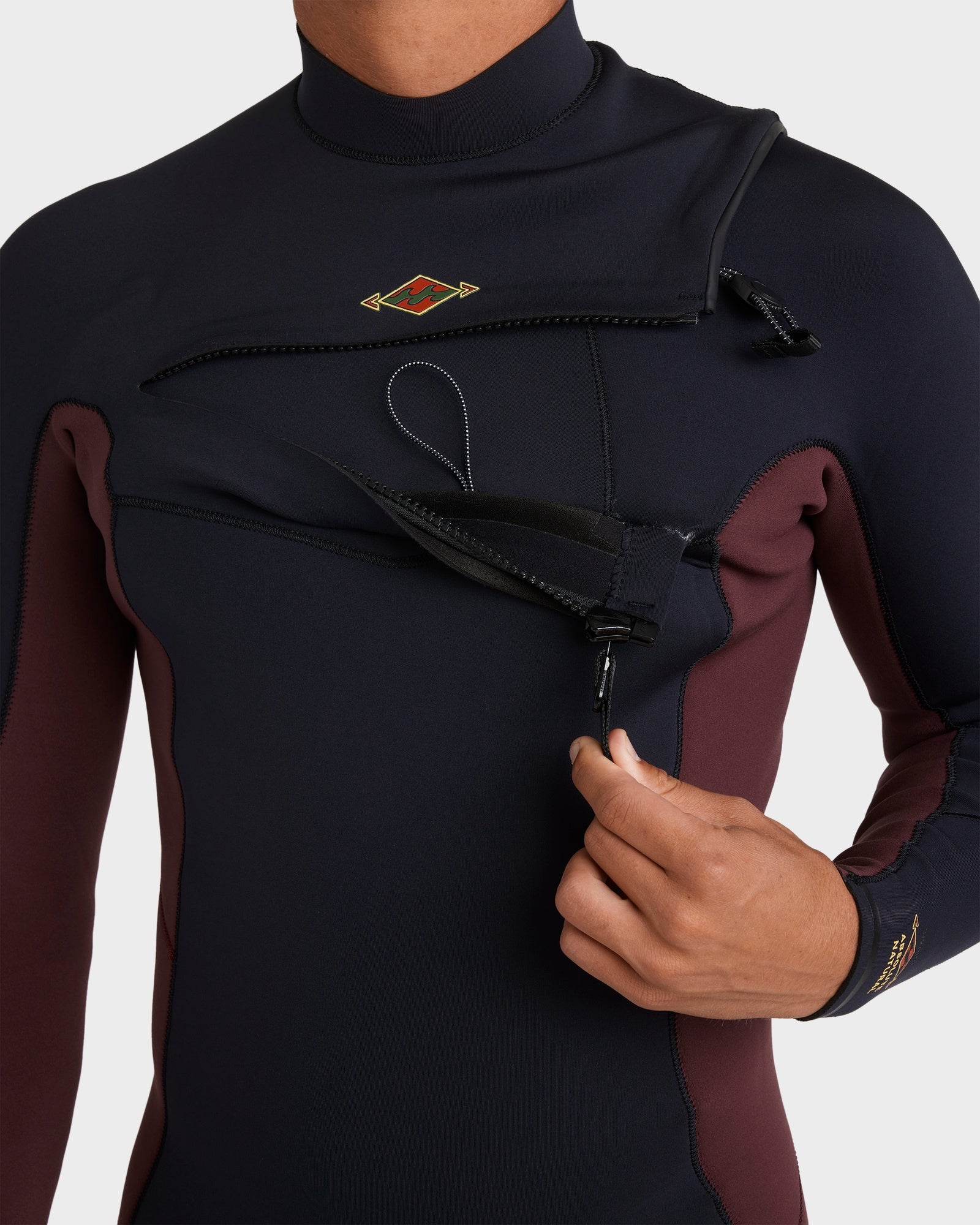 Mens 4/3mm Absolute Natural Chest Zip Steamer Wetsuit