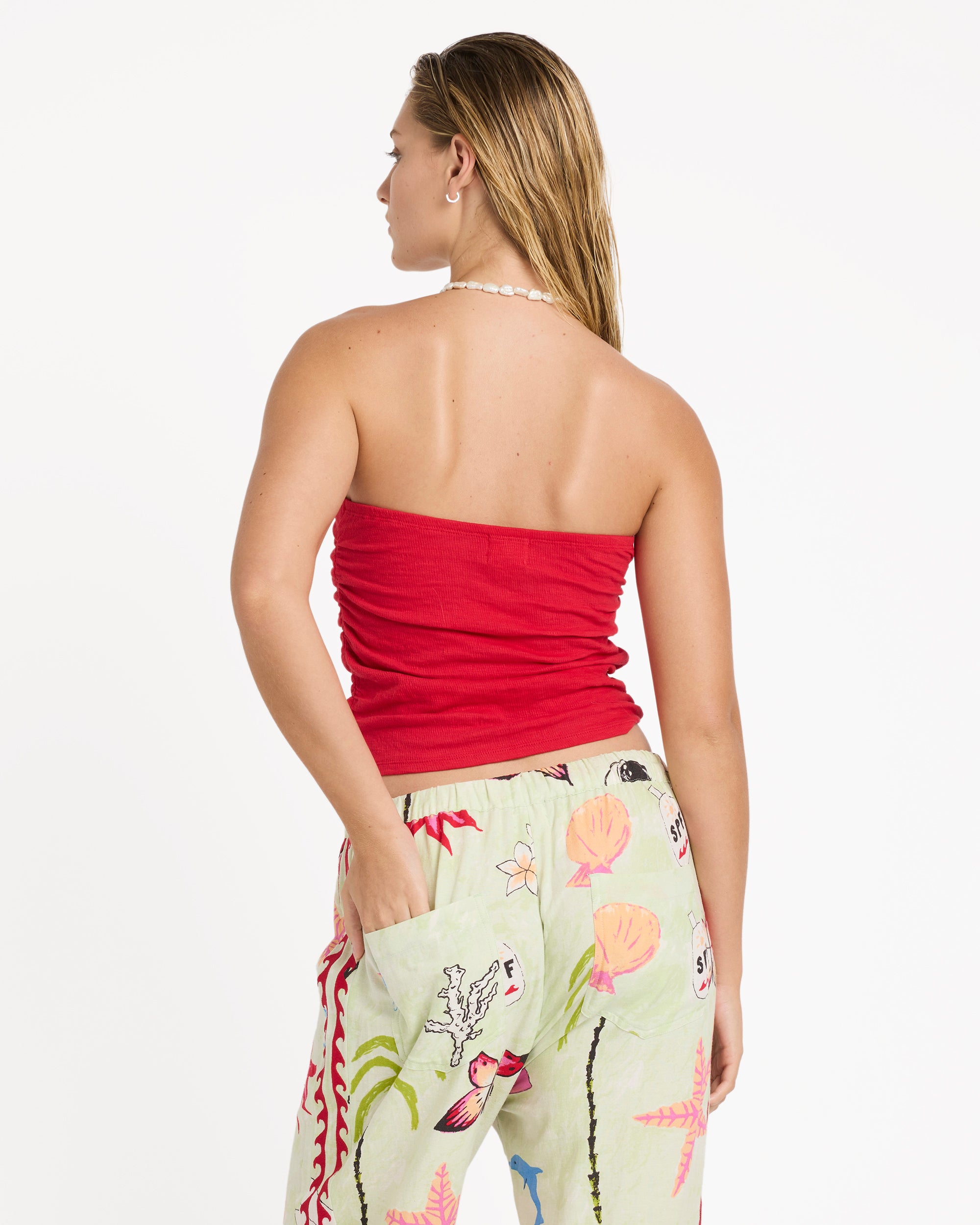 Womens Lottie Hall Splasher Knit Tube Top