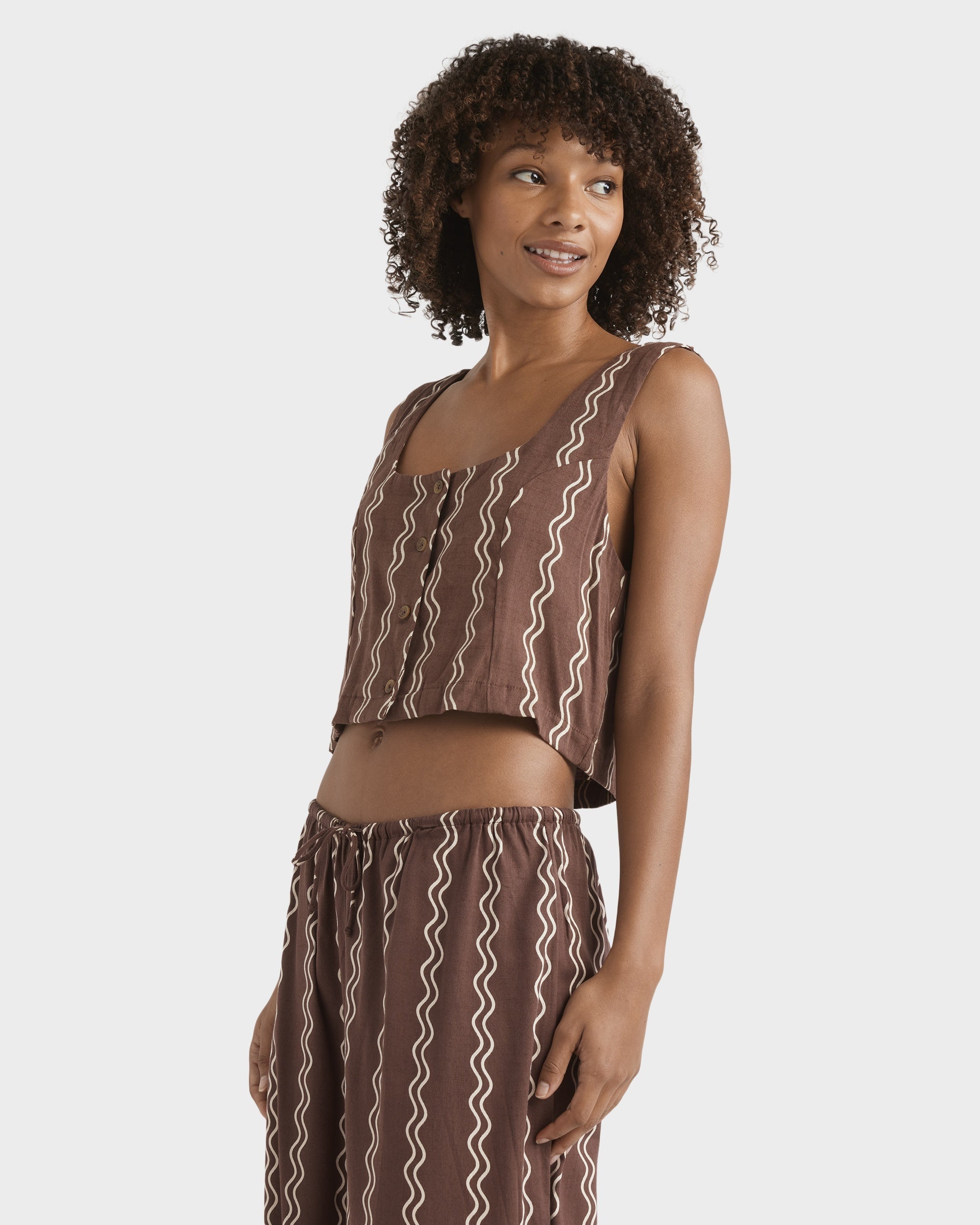 Womens Another Wave Woven Tank Top