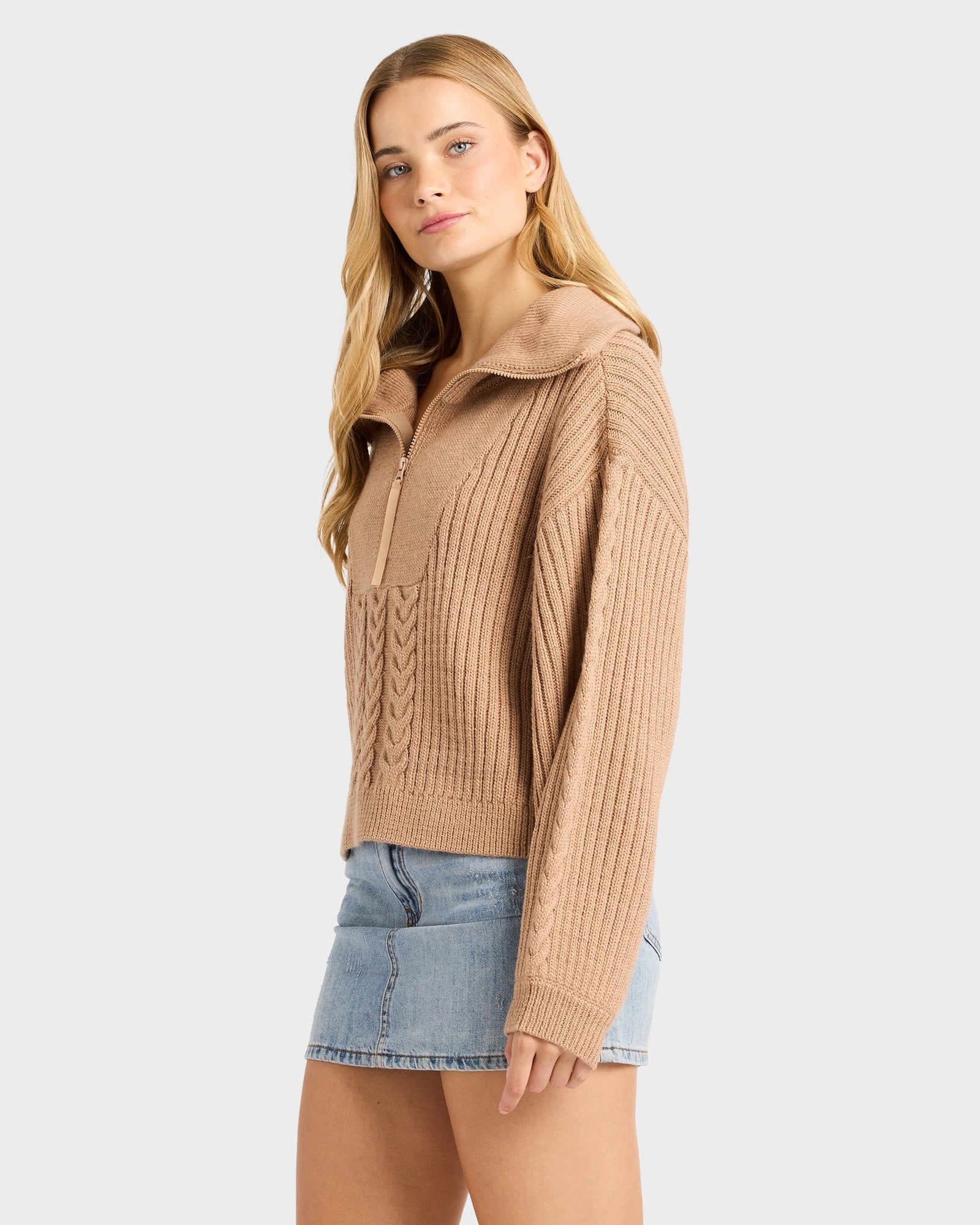Womens Sun Zippy Sweater