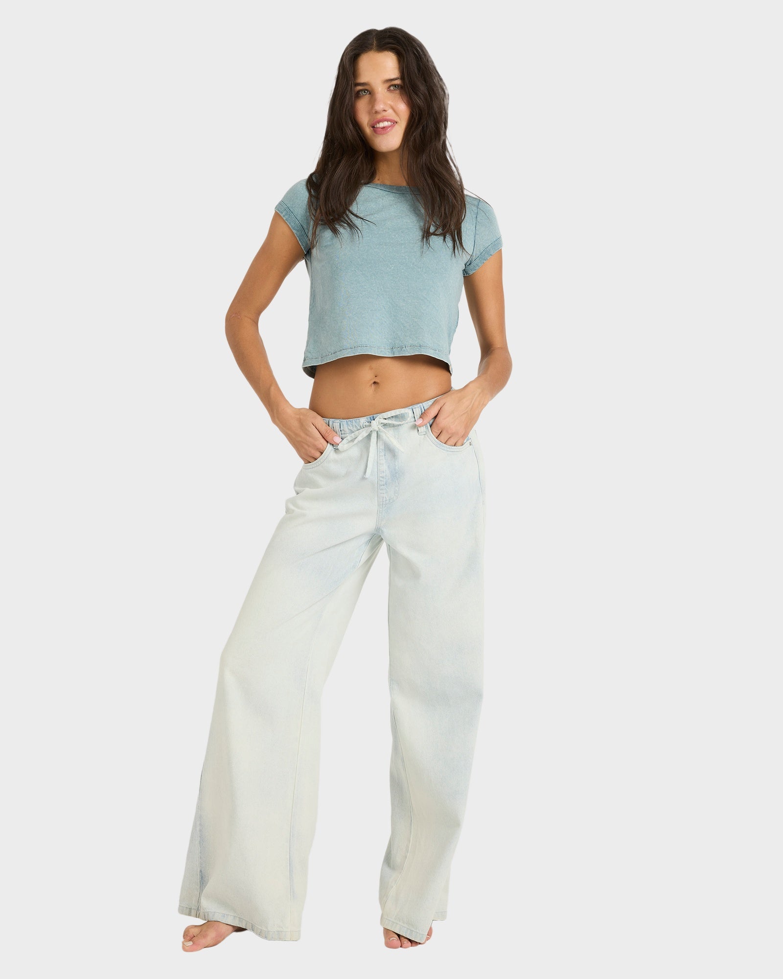 Womens Jade Saltwashed Elastic Pants