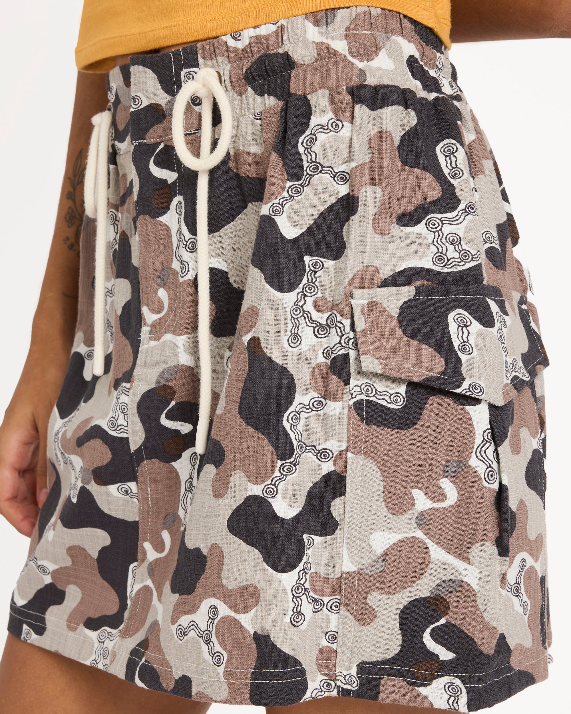 Womens Otis Camo Mini Skirt