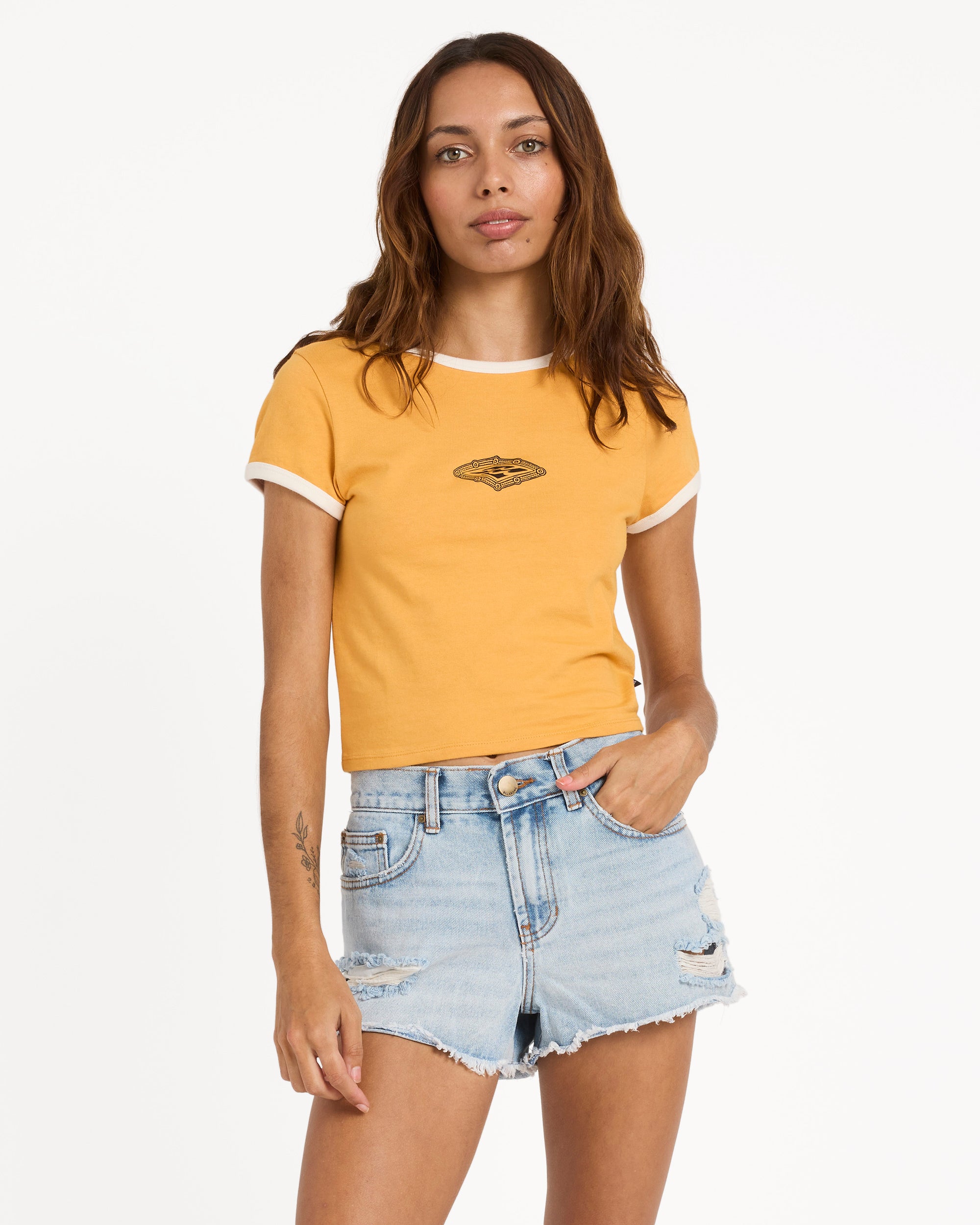 Womens Otis Diamond Crop T-Shirt