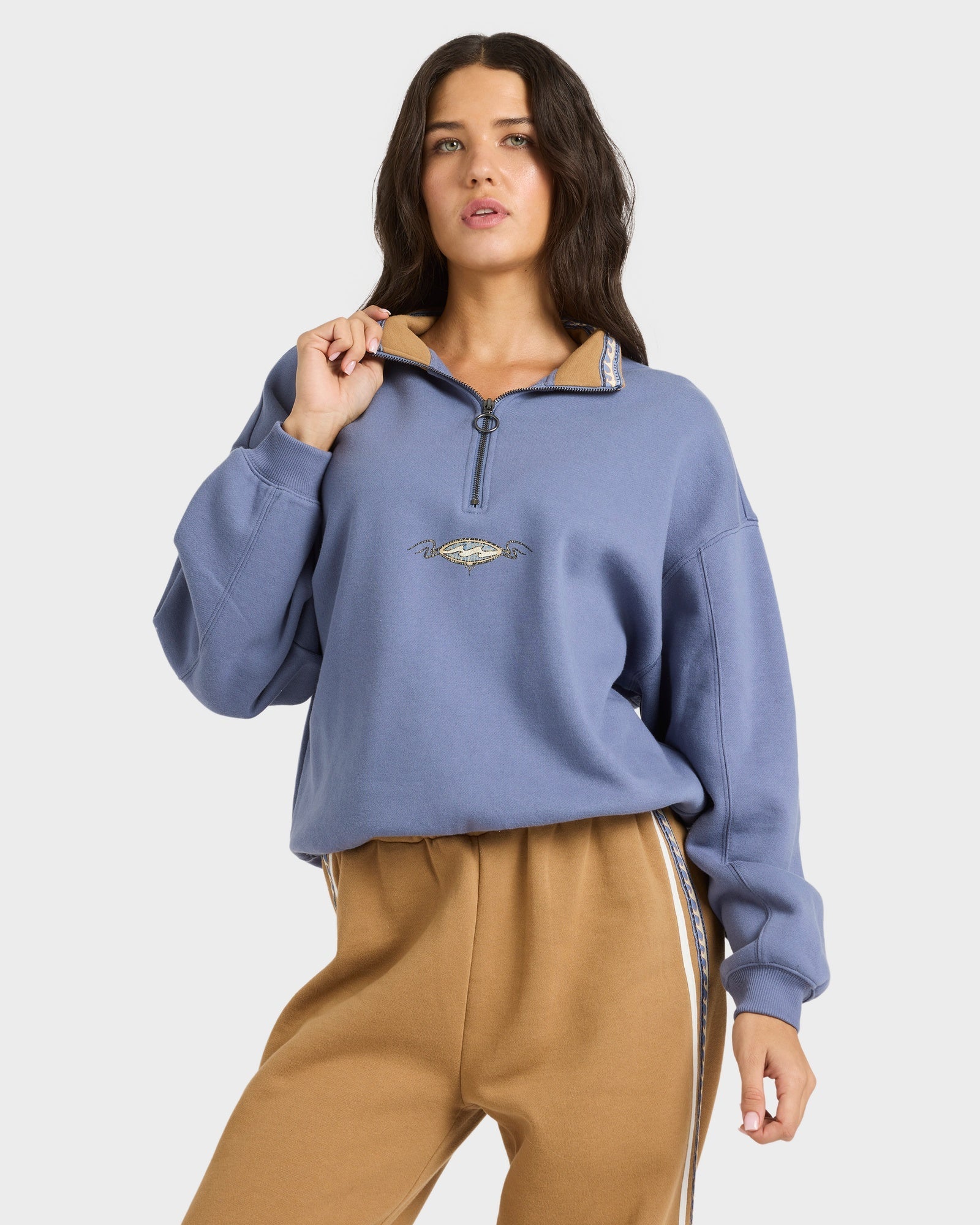 Womens Wave Break Half Zip Pullover