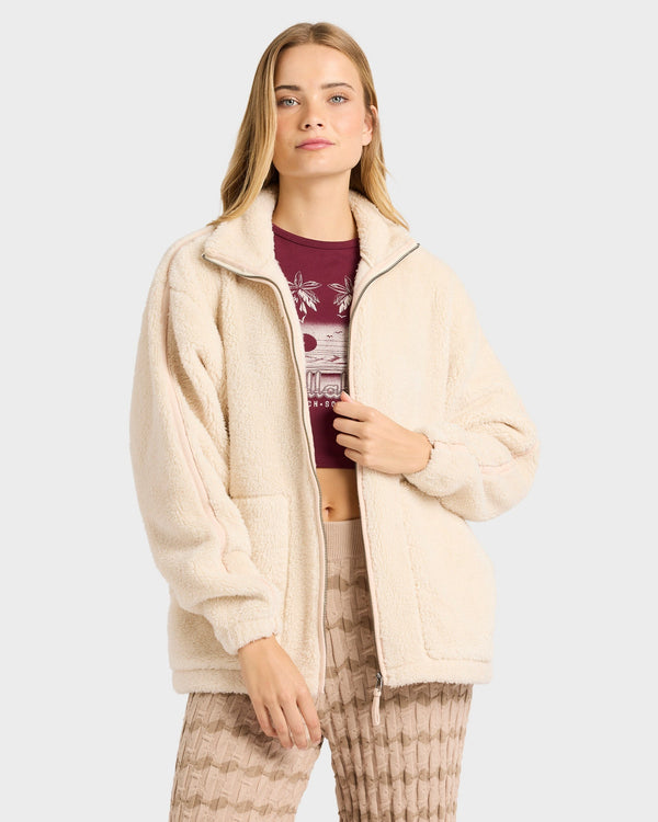 Womens Sweet Ride Zip Up Sherpa Jacket
