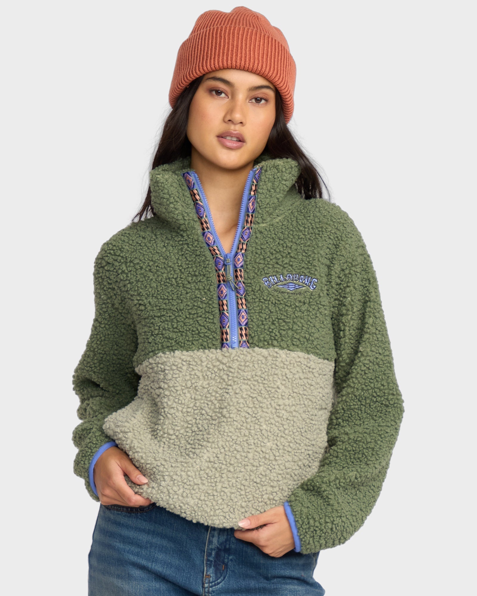Womens Horizon Mock Neck Half Zip Pullover