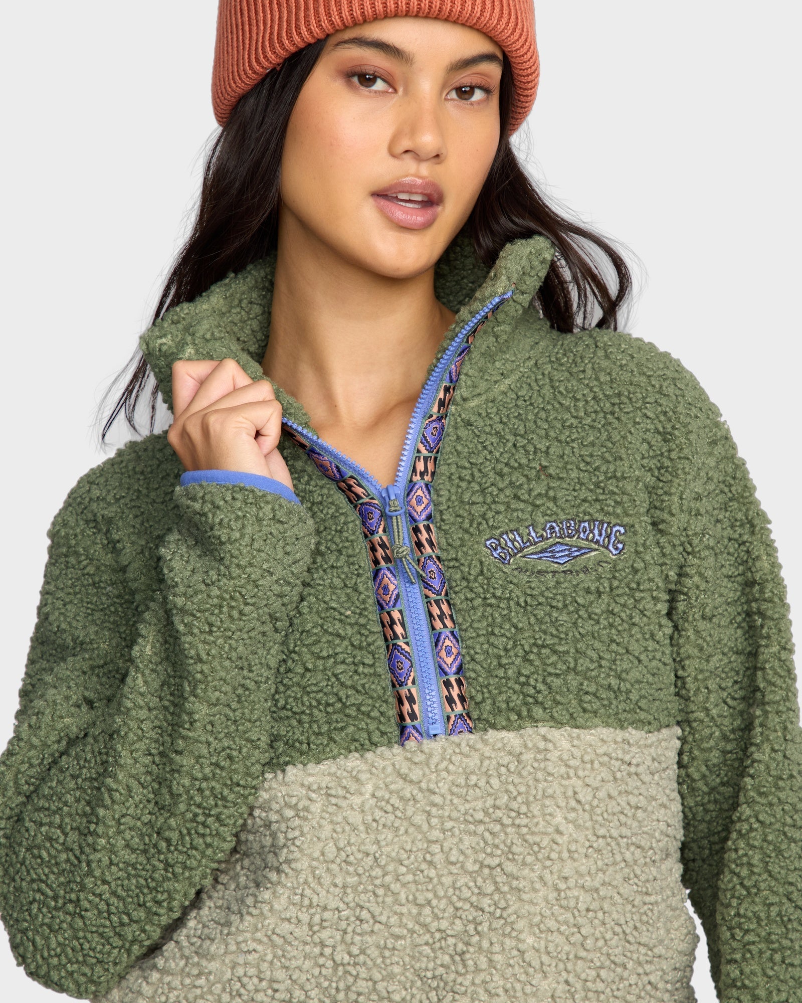 Womens Horizon Mock Neck Half Zip Pullover