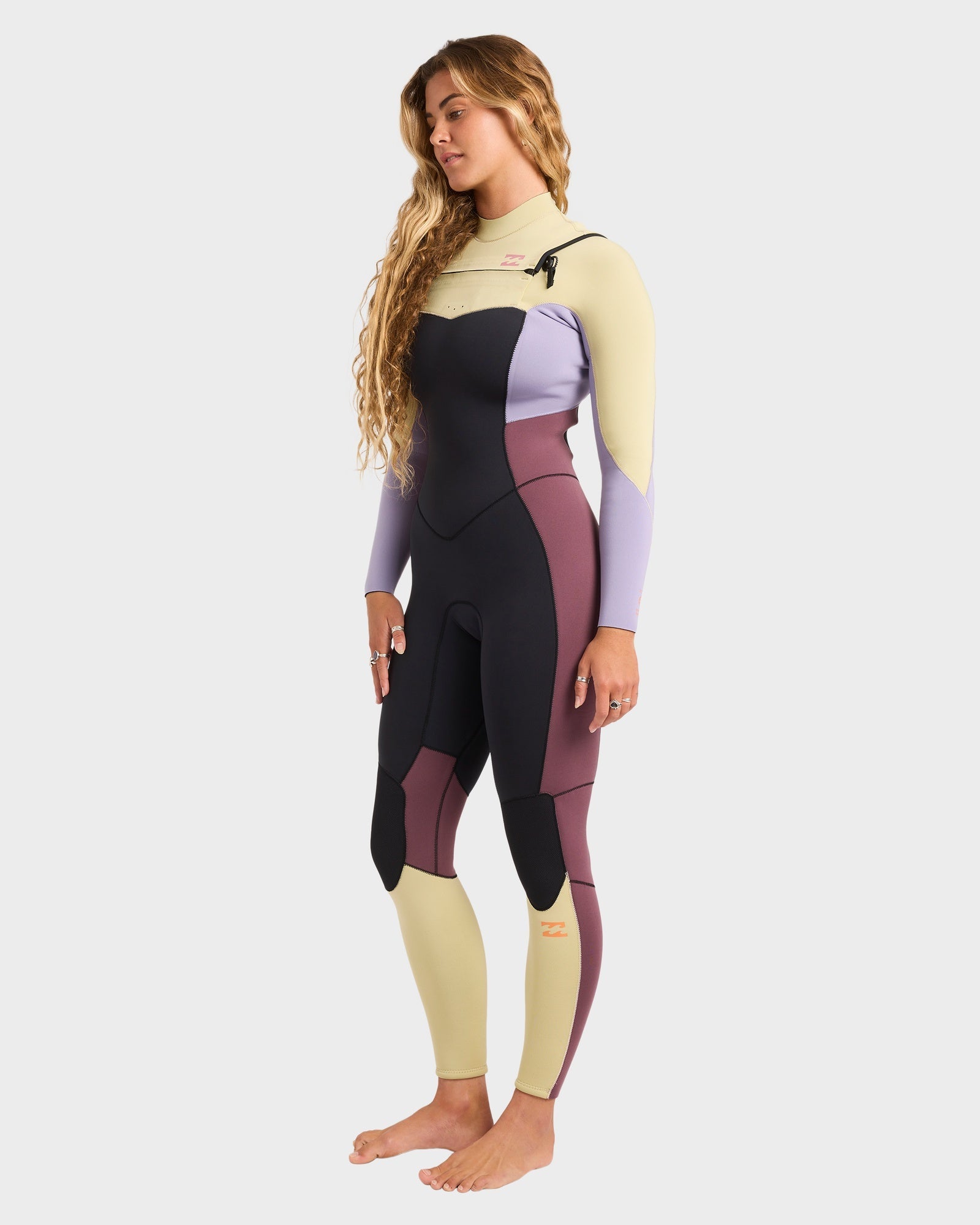 Womens 3/2mm Synergy Natural Chest Zip Steamer Wetsuit