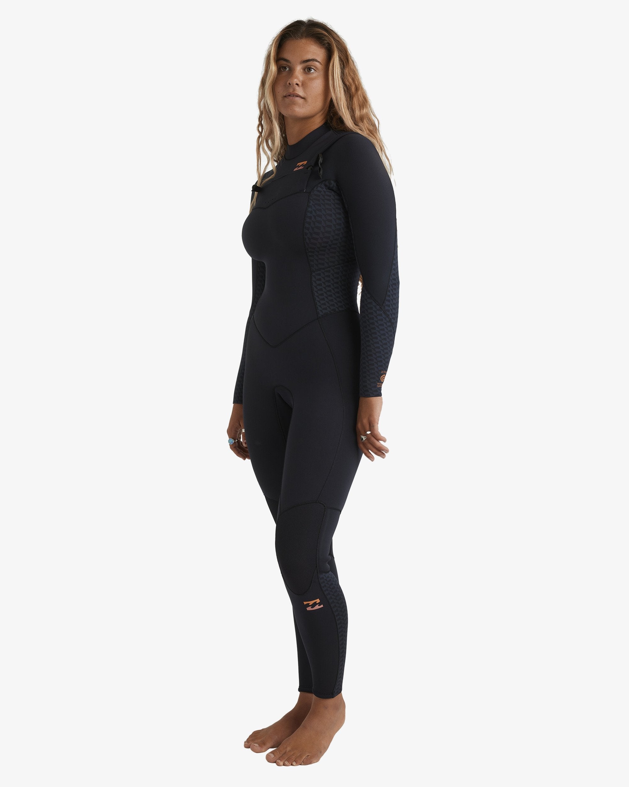 Womens 3/2mm Synergy Natural Chest Zip Steamer Wetsuit