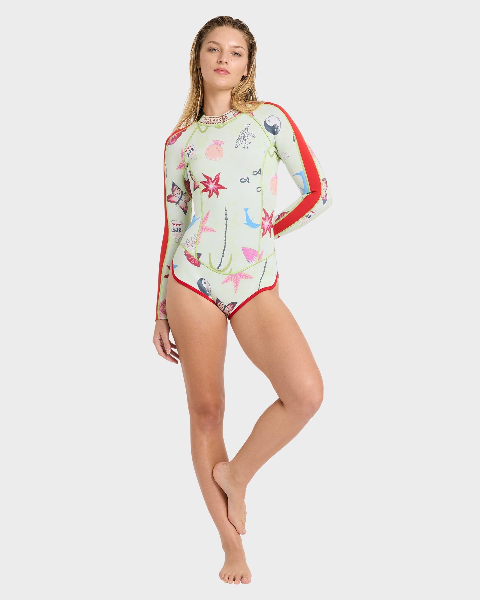 Womens 2/2mm Spring Glider Back Zip Long Sleeve Springsuit