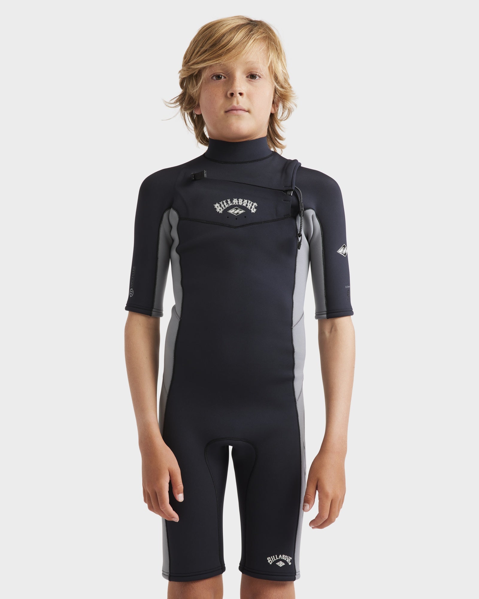 Boys 8-16 Absolute Natural Chest Zip Springsuit – Alloy – Billabong AU