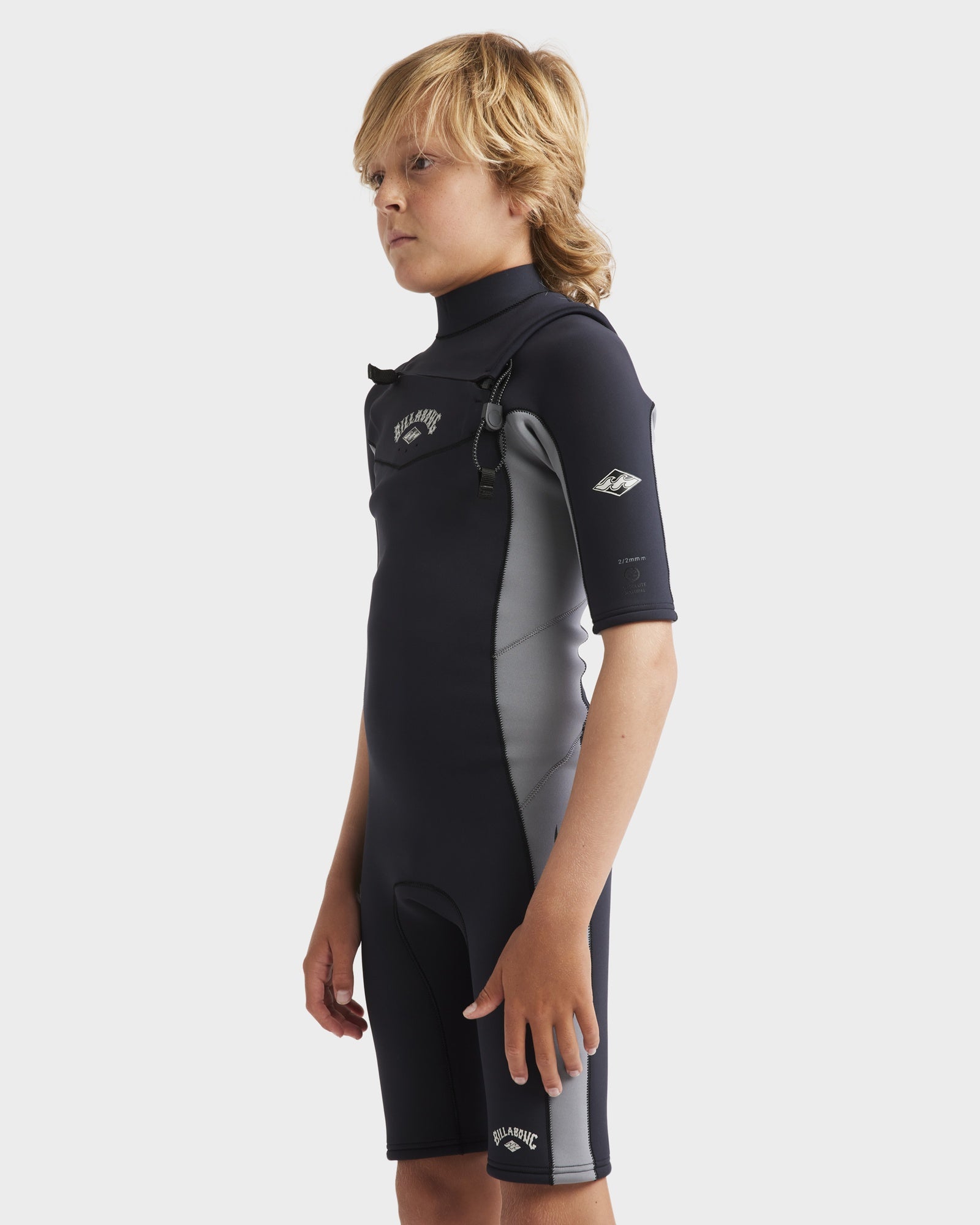 Boys 8-16 2/2 mm Absolute Natural Chest Zip Springsuit – Billabong