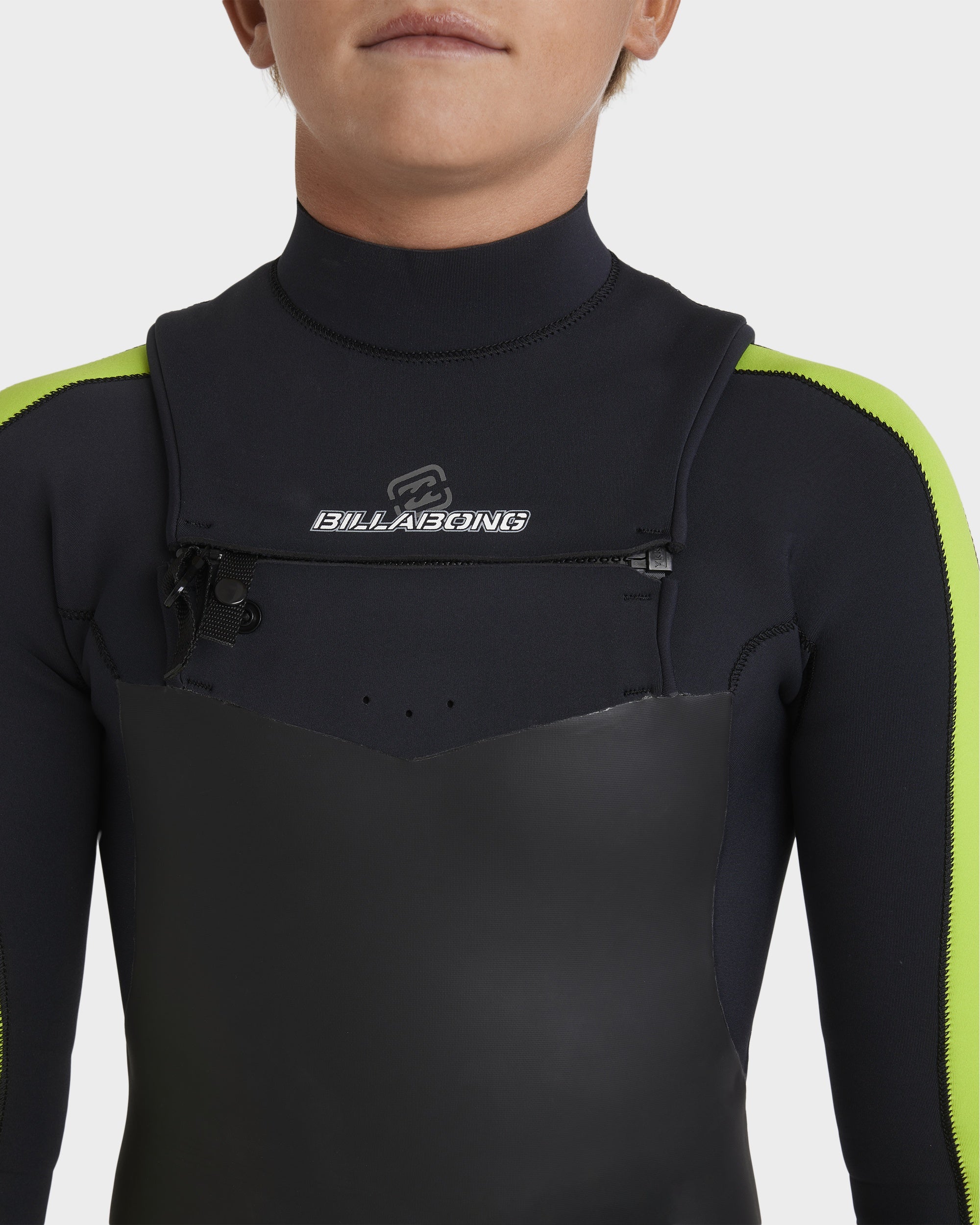 Boys 8-16 3/2mm Oscillator Chest Zip Steamer Wetsuit