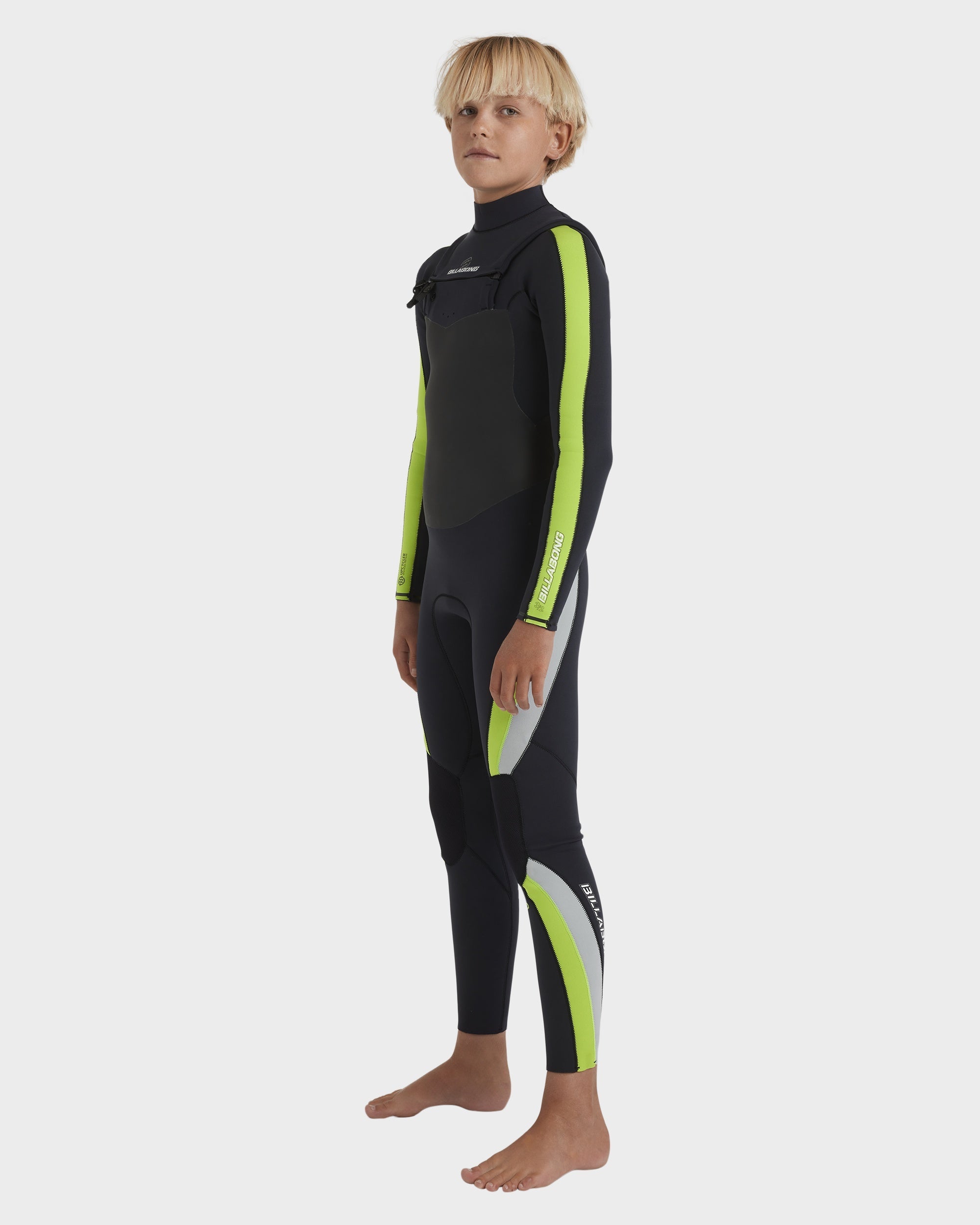Boys 8-16 3/2mm Oscillator Chest Zip Steamer Wetsuit