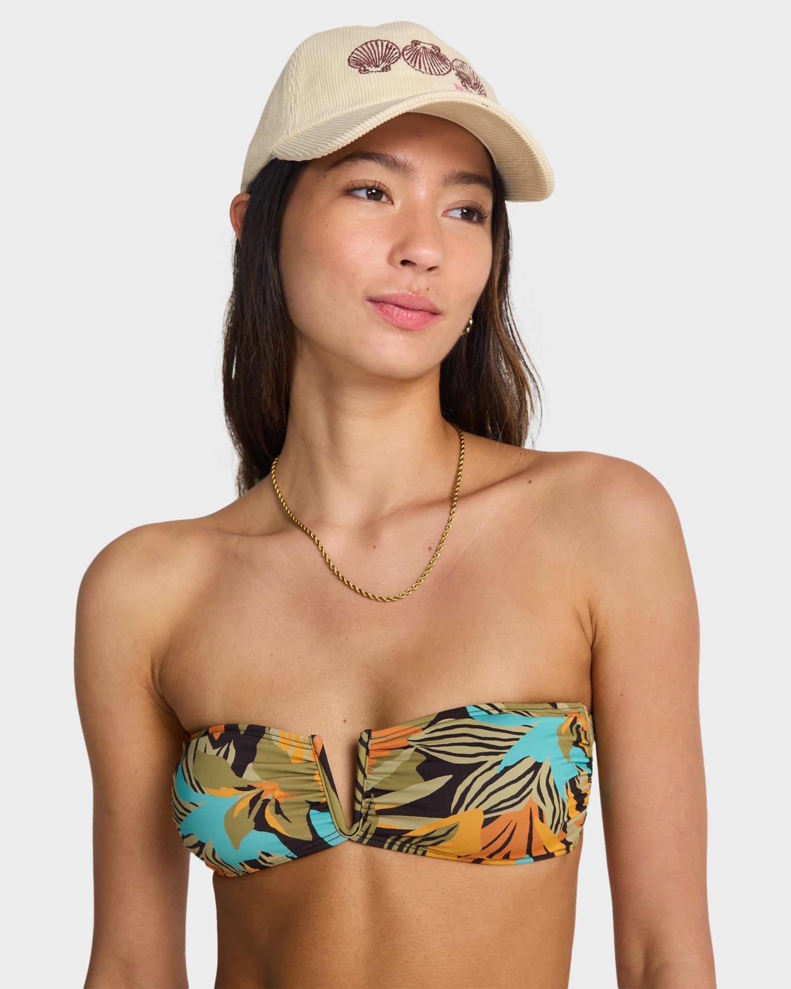 Womens Des Tropiques V Bandeau Bikini Top