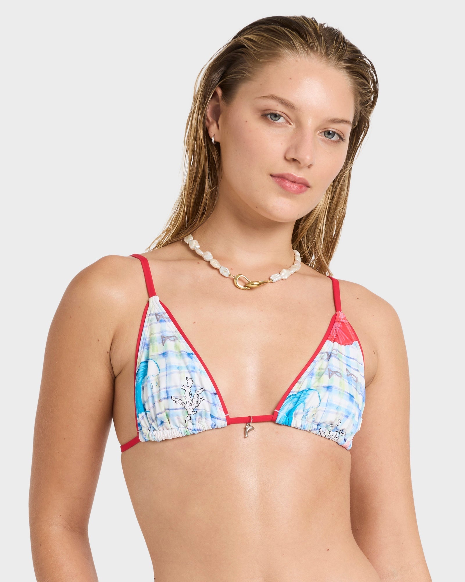 Womens Lottie Hall Tall Slide Triangle Bikini Top