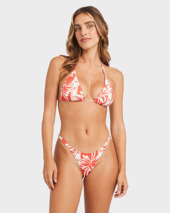 Womens Row Of Palms Remi Triangle Bikini Top