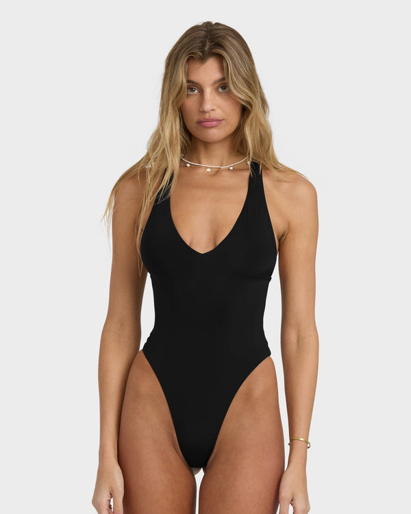 Womens Sol Searcher Halter One Piece Swimsuit