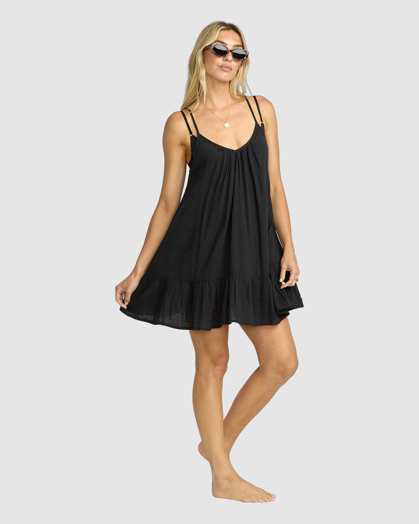 Womens Beach Vibes Cover-up Mini Dress