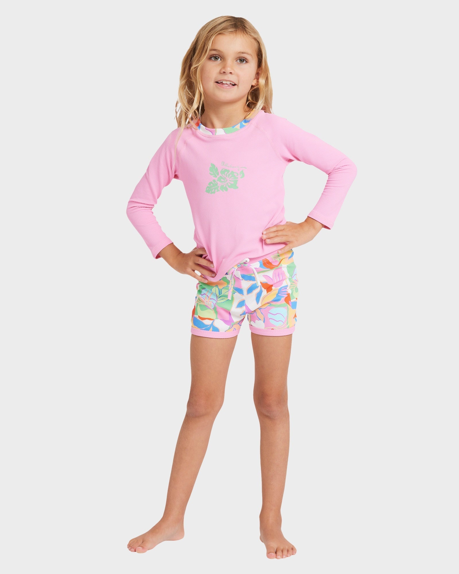 Girls 0-5 Sun Shift Long Sleeve Rash Vest Set