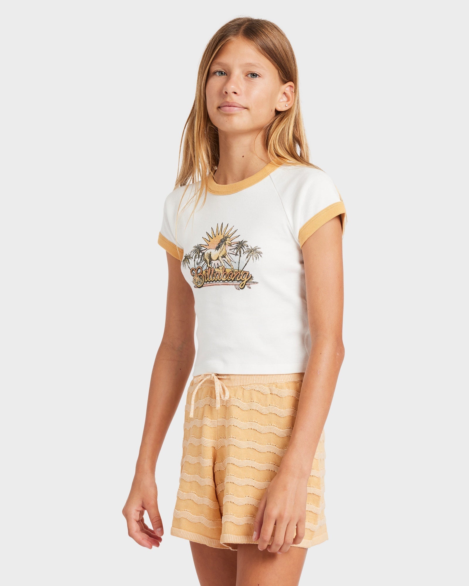 Girls 6-14 Seaside Session Ringer Raglan T-Shirt