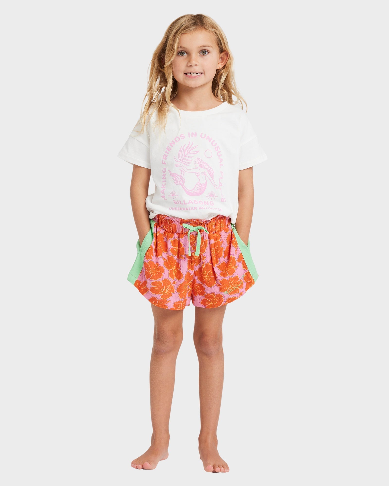 Girls 0-5 Happy Hibiscus Olly Shorts