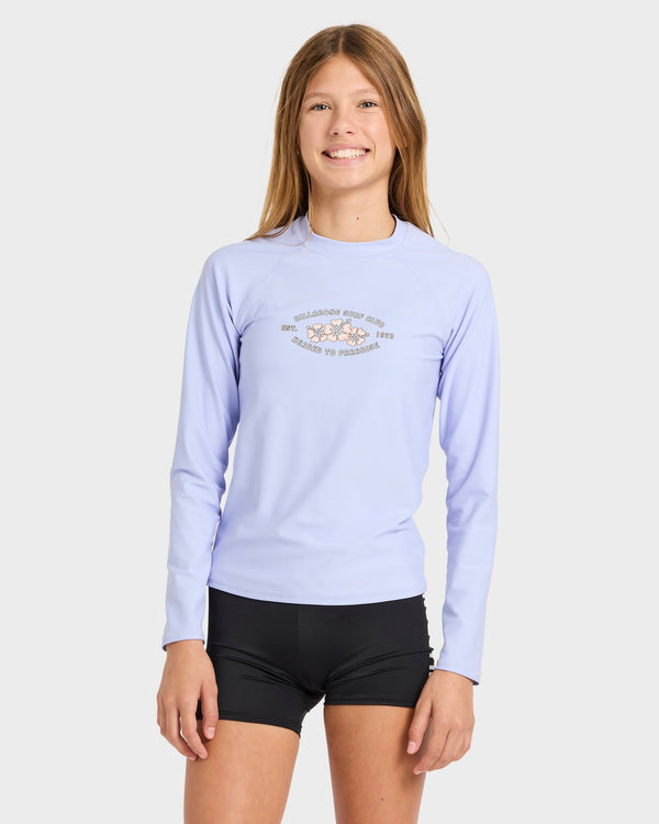 Girls 6-16 Surf Club Long Sleeve Rash Vest